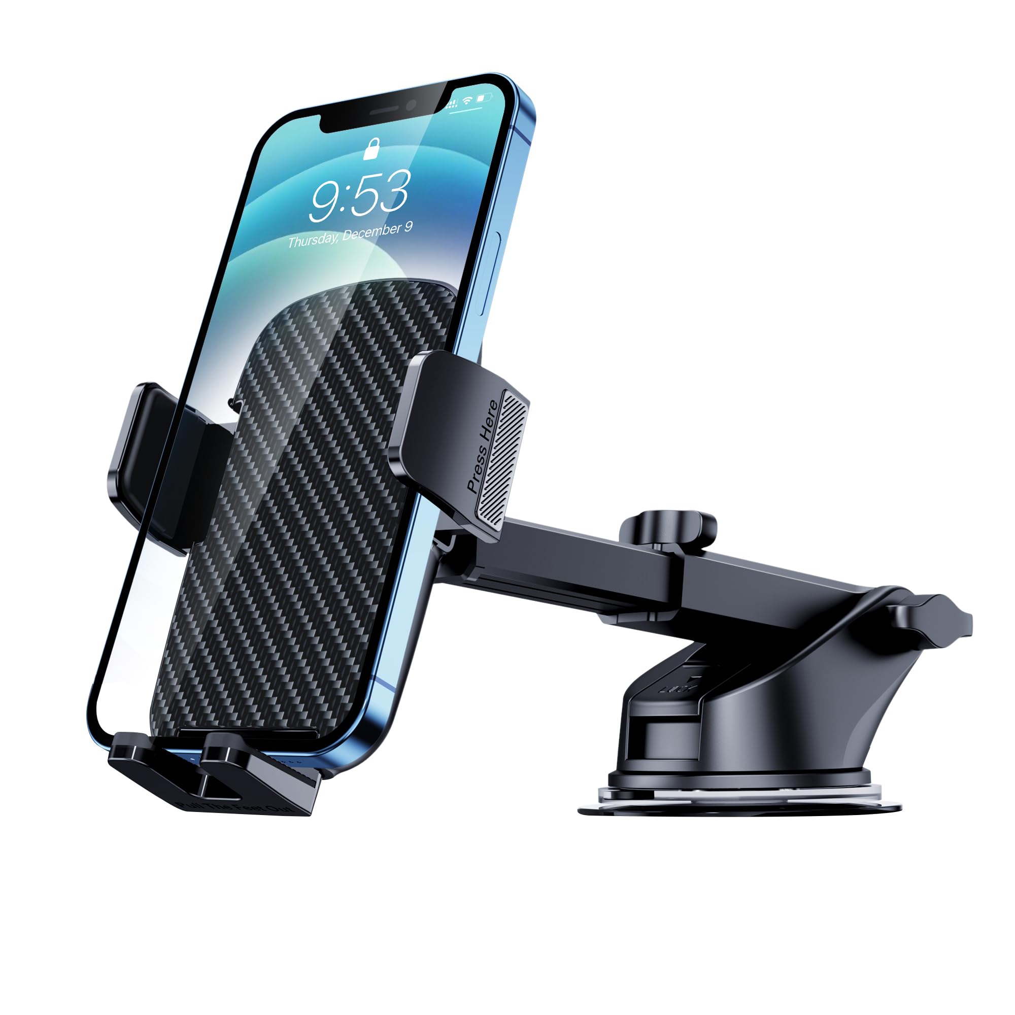 Ticilfo Car Phone Holder [Militarygrade Suction] Phone Stand For Car [Super Stable] Automobile Car Mount For Iphone Universal A