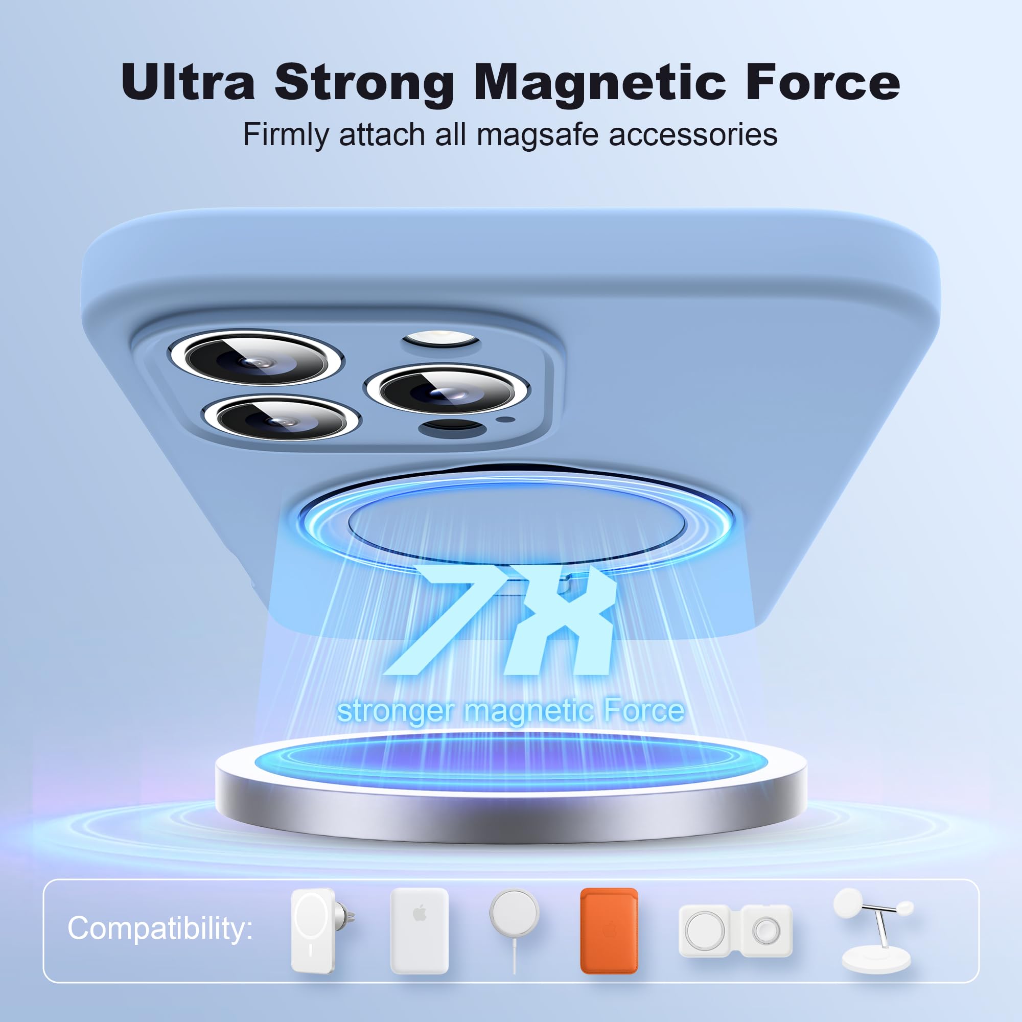 Skylmw Designed Foriphone 16 Pro Case With Magnetic Invisible Stand Compatible With Mag Safe Military Drop Tested Shockproof Sil