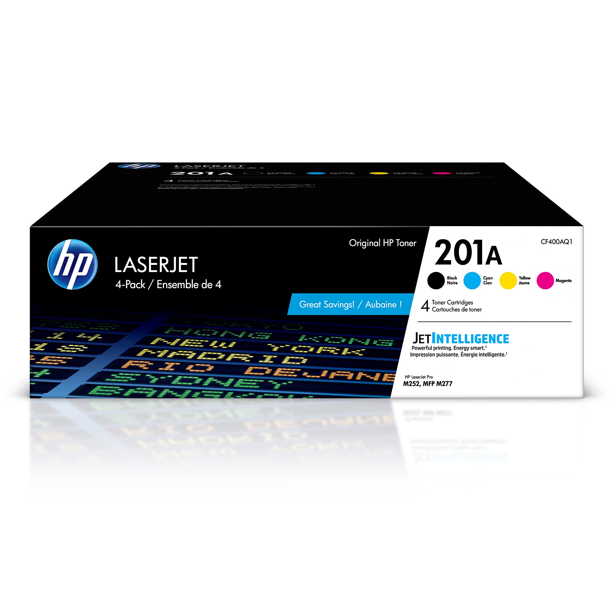 Hp 201A Black, Cyan, Magenta, Yellow Toner Cartridges (4-Pack) | Works With Hp Color Laserjet Pro M252, Hp Color Laserjet Pro Mf