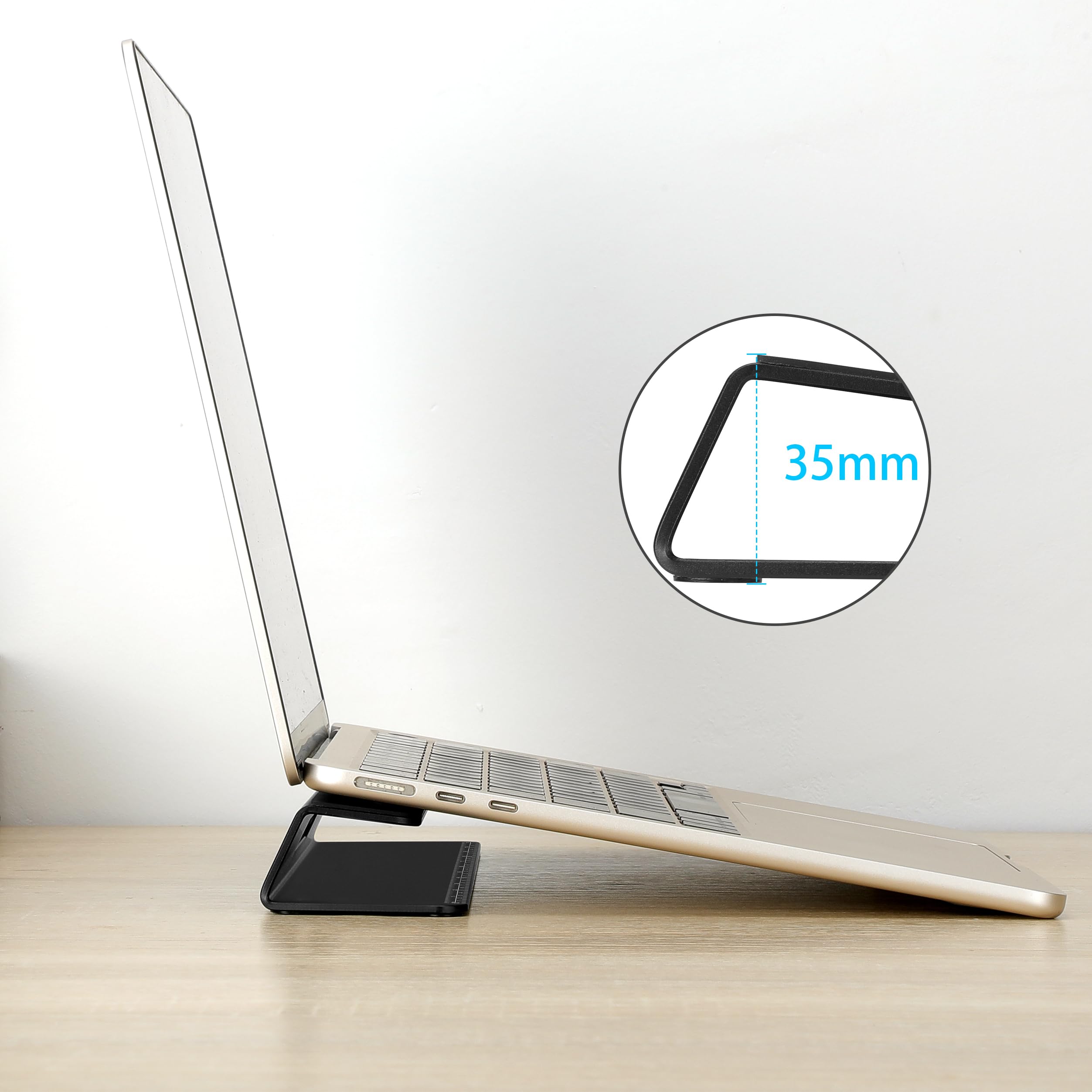 Psitek Laptop Cooling Stand Aluminium  Improved Cooling, Ergonomics, Stability, And Versatility   Compatible With Macbook And Al