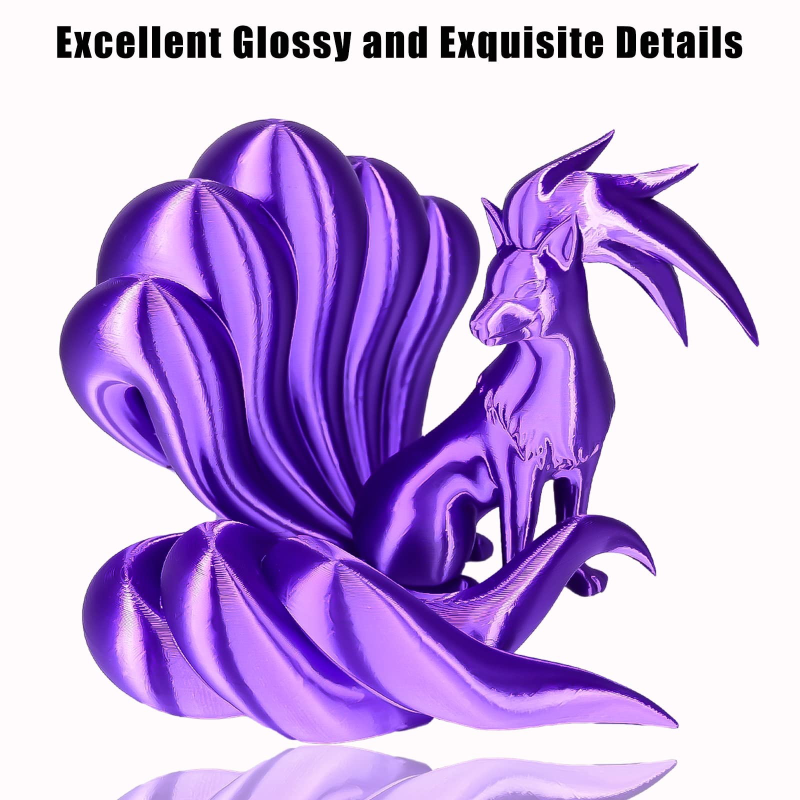 Ovv3D Silk Pla Filament 1.75Mm, Upgrade Purple Pla Filament 3D Printer Filament, Silk Purple 3D Printing Filament, 3D Filament 1