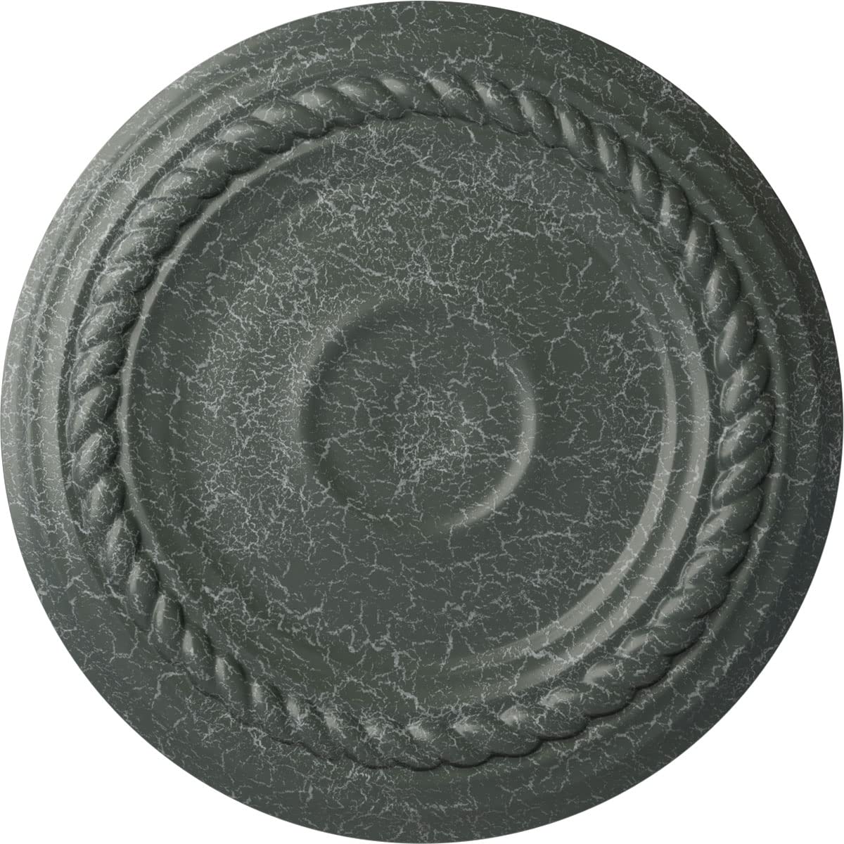 Ekena Millwork CM07ALAGC Ceiling Medallion, Athenian Green Crackle