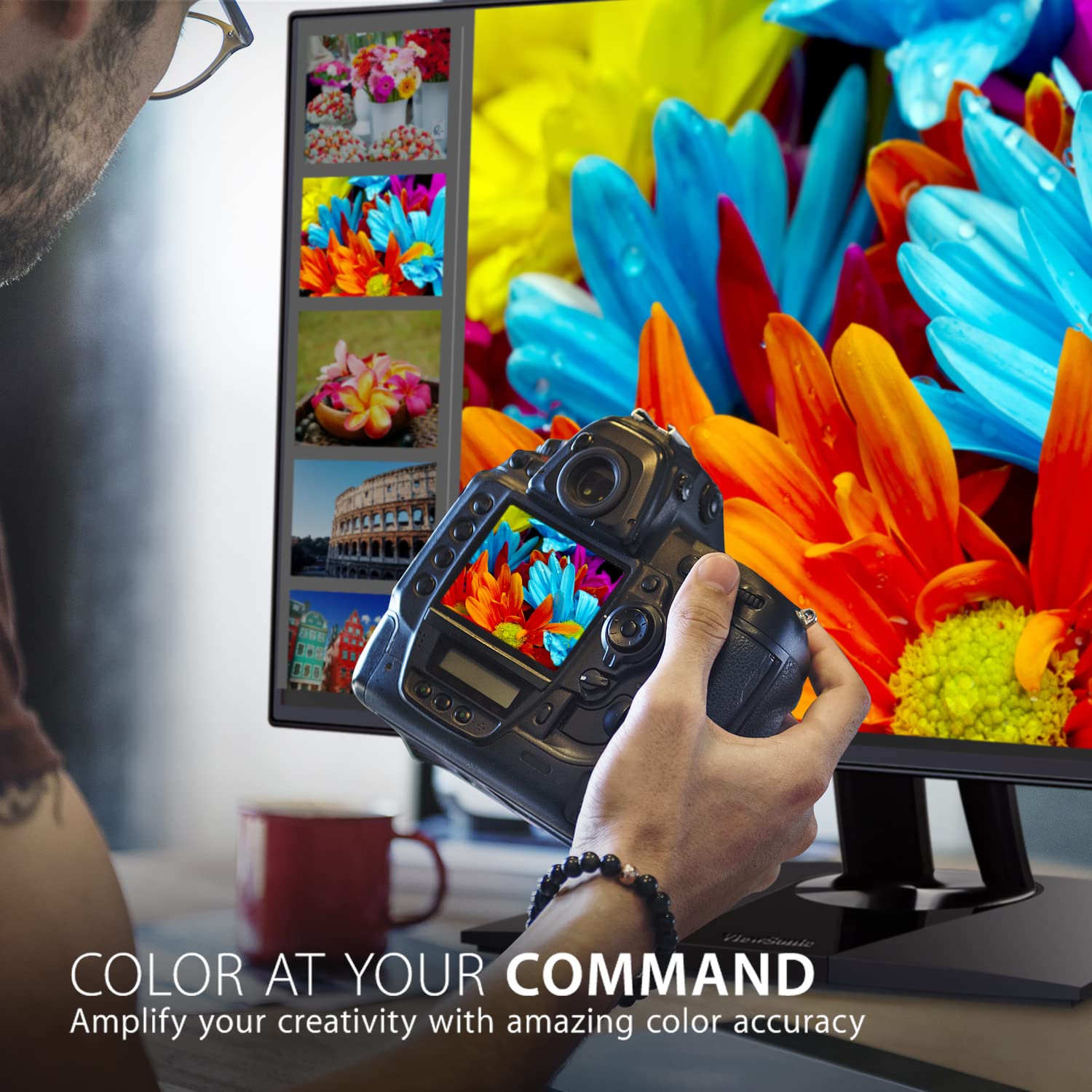 Viewsonic Vp3256 4K 32 Inch Premium Ips 4K Ergonomic Monitor With Ultra Thin Bezels, Color Accuracy, Pantone Validated, Hdmi, Di
