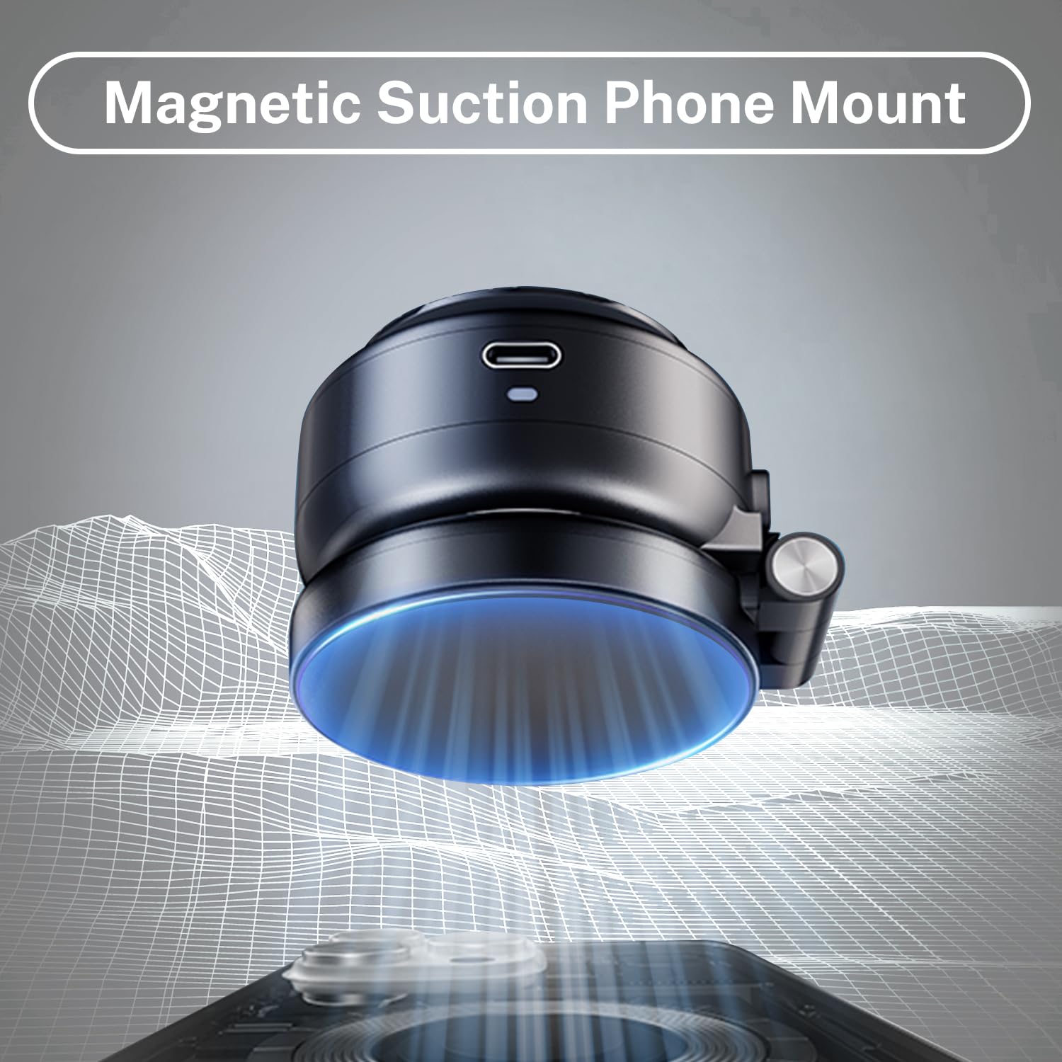 Jkoailiwi Foldable Magnetic Car Phone Mount, Hands-Free Adjustable Suction Cup Phone Mount, Vacuum Magnetic Phone Holder For Mag