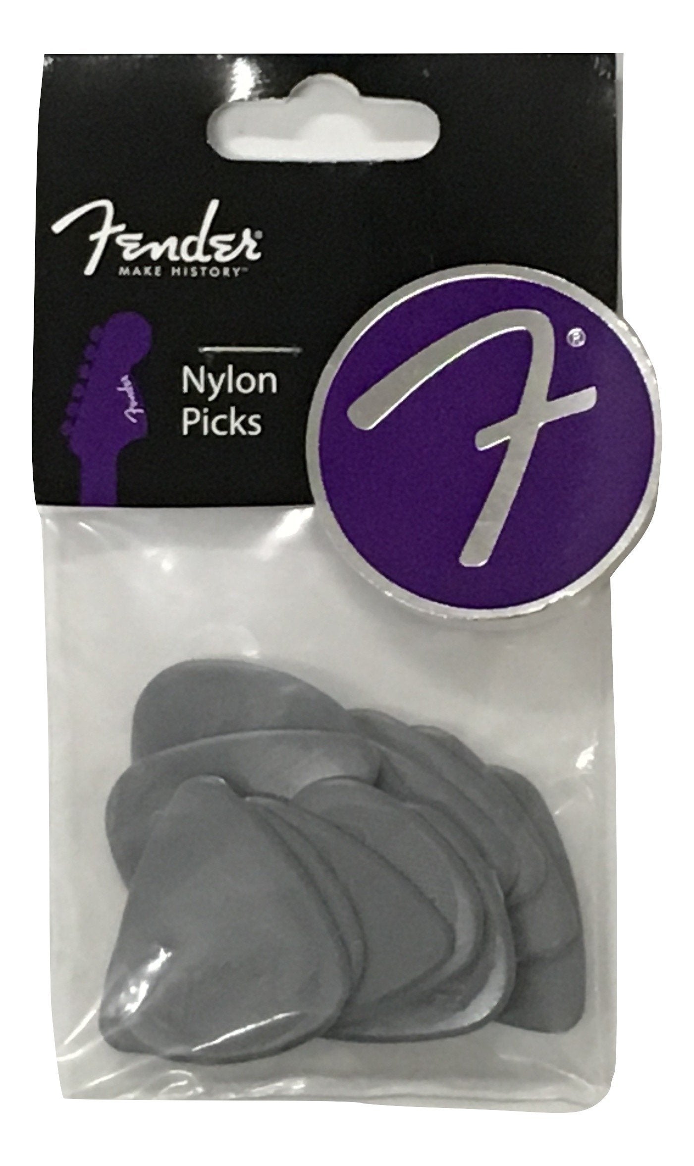 Fender Nylon Guitar Picks 351 Shape, Gray, 0.88Mm, 12 Pack