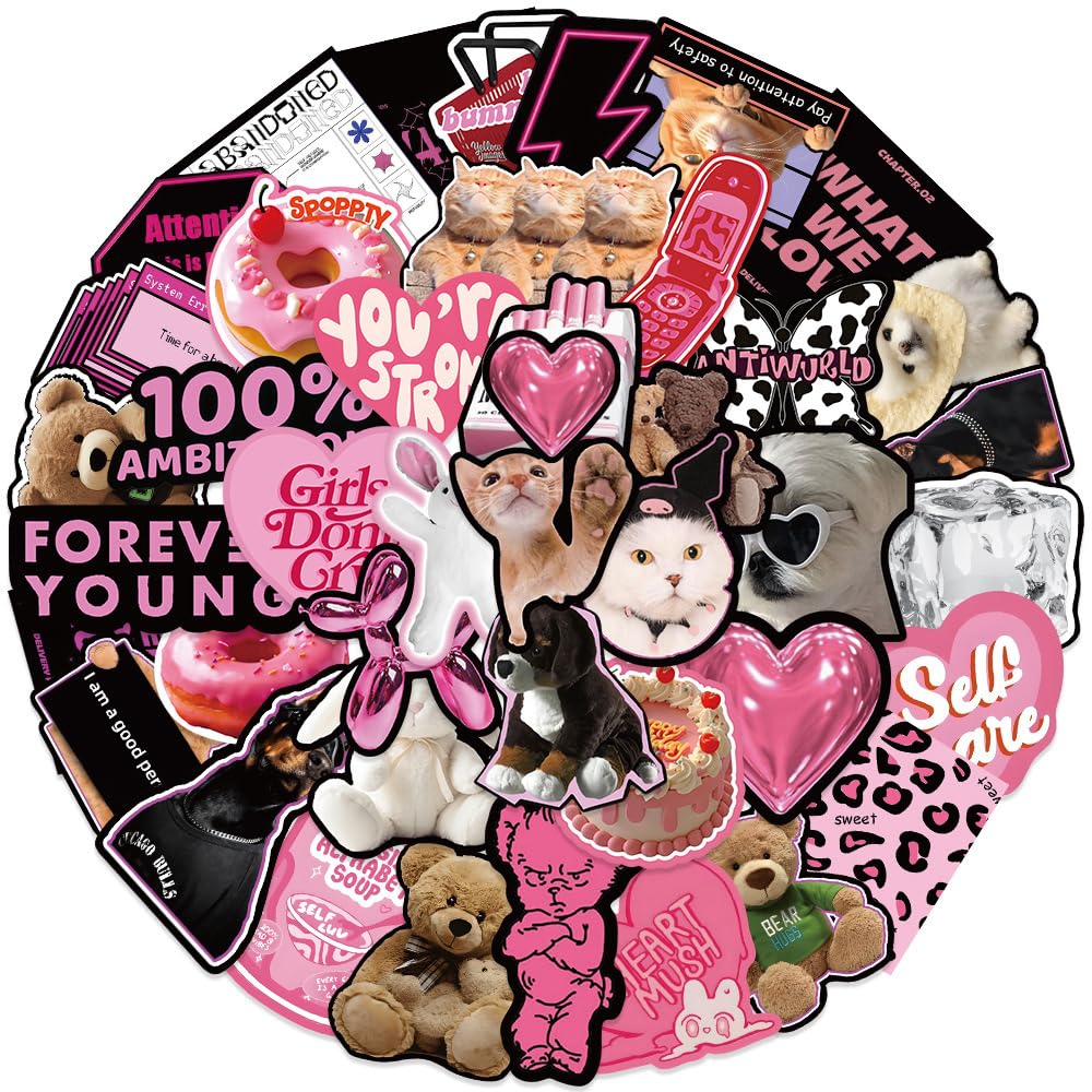 Stickers Aesthetic Waterproof Laptop Stickers Decals For Water Bottle Vintage Scrapbook Stickers For Journals Supplies Journal P