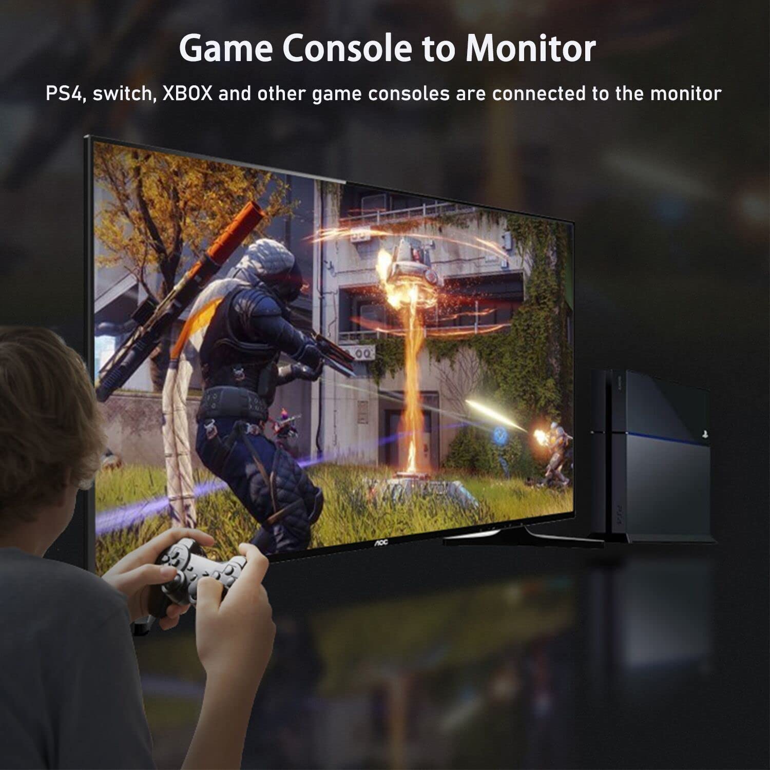 Akwor Hdmi To Vga, 6Ft Gold Plated Hdmi To Vga Cable (Male To Male) Compatible For Computer, Desktop, Laptop, Pc, Monitor, Projector, Hdtv, Raspberry Pi, Roku, Xbox And More