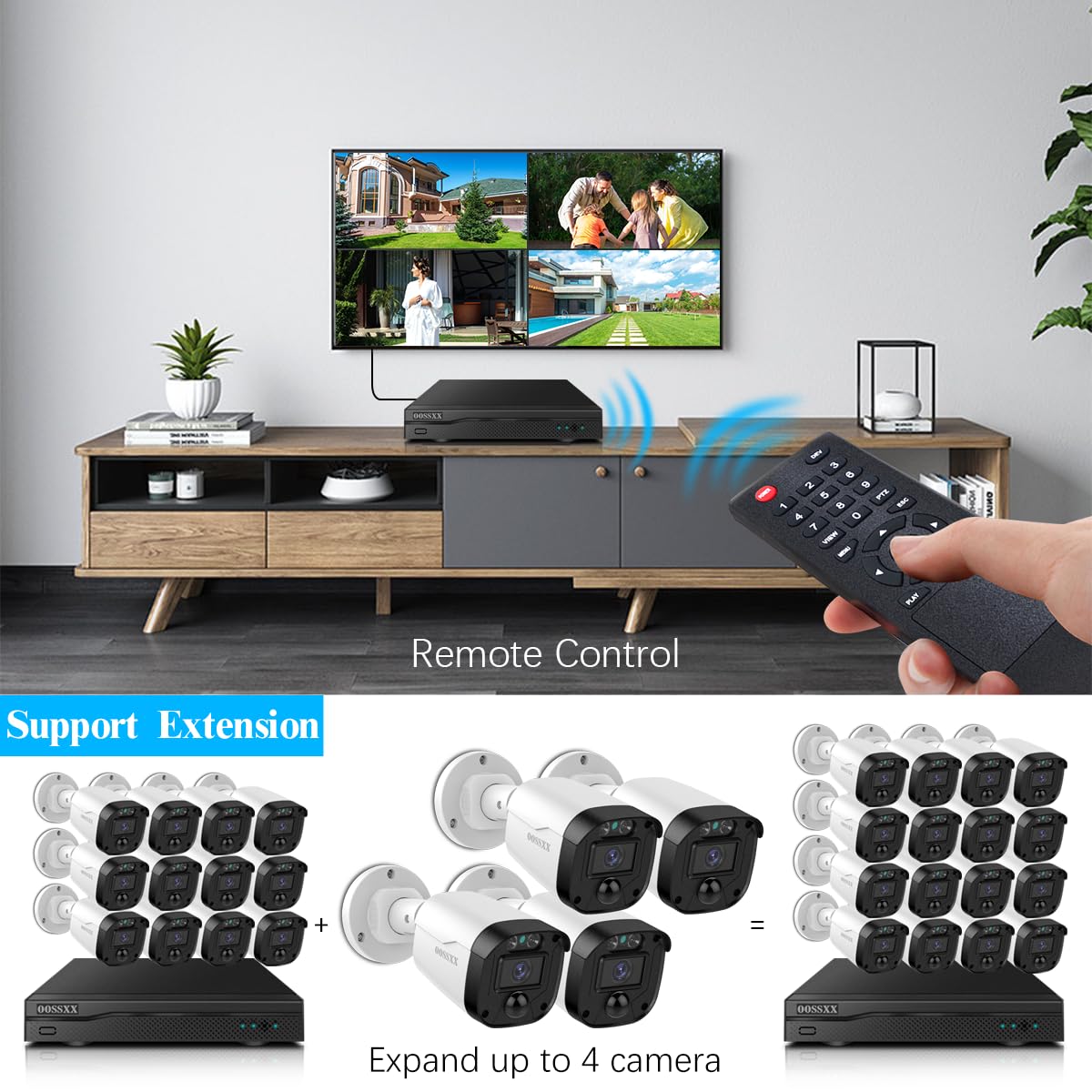 (Full Hd 5Mp Definition) Wired Security Camera System Outdoor Home Video Surveillance Cameras Cctv Camera Security System Indoor Video Surveillance Equipment Outside