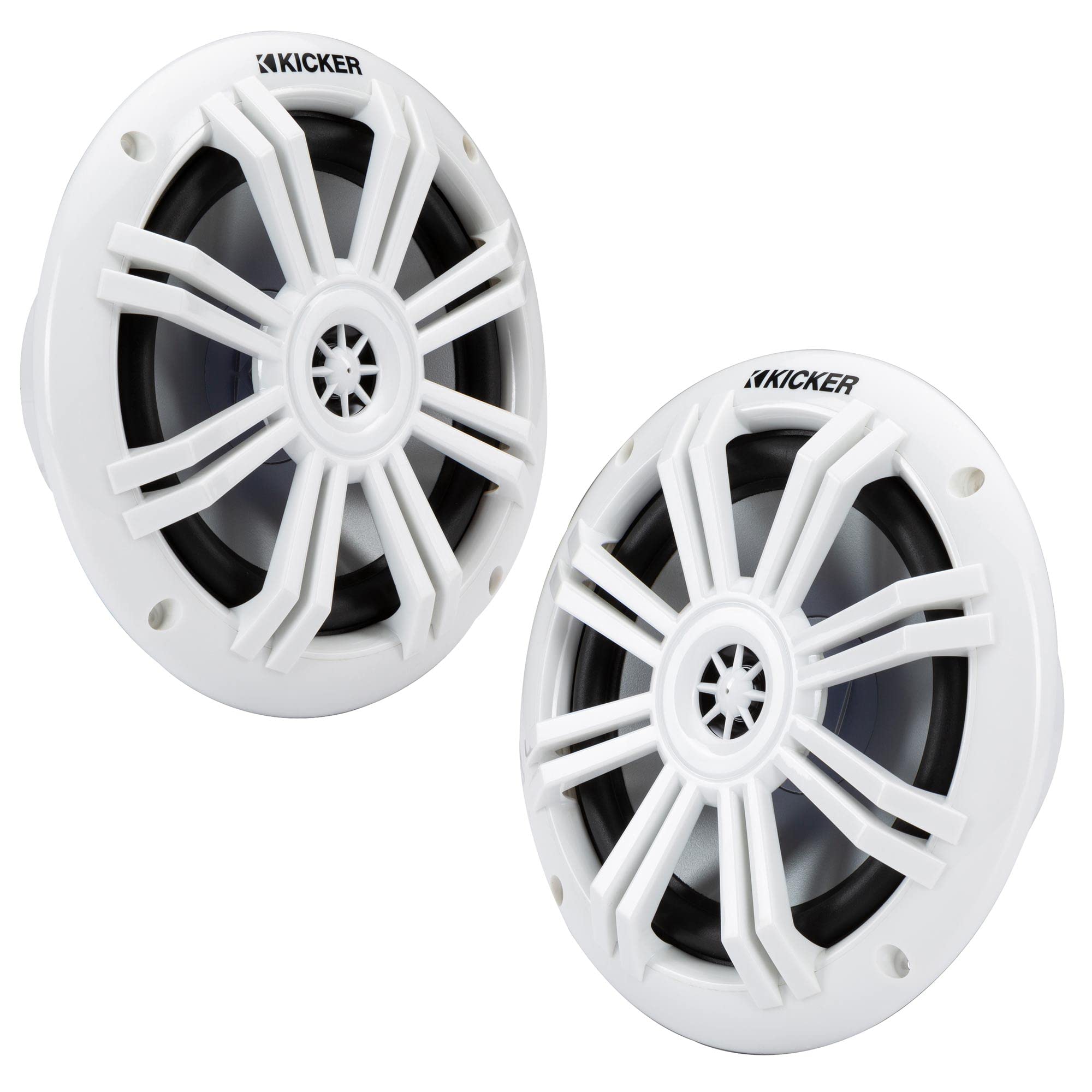 Kicker 49Km604W Km 6.5'' 4O Marine Coaxial Speakers   Pair