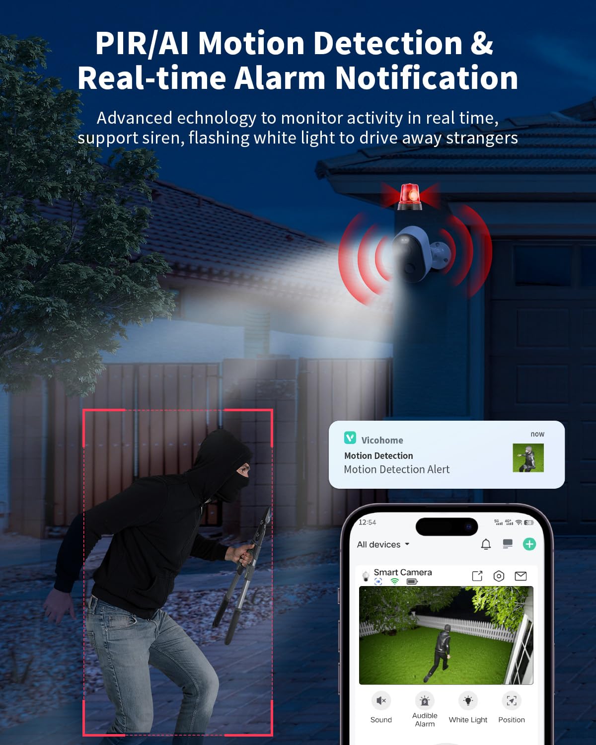 Armorcope Security Cameras Wireless Outdoor, Battery Powered 2K Color Night Vision, Ai Motion Detection, Ip66 Weatherproof, 2 Wa