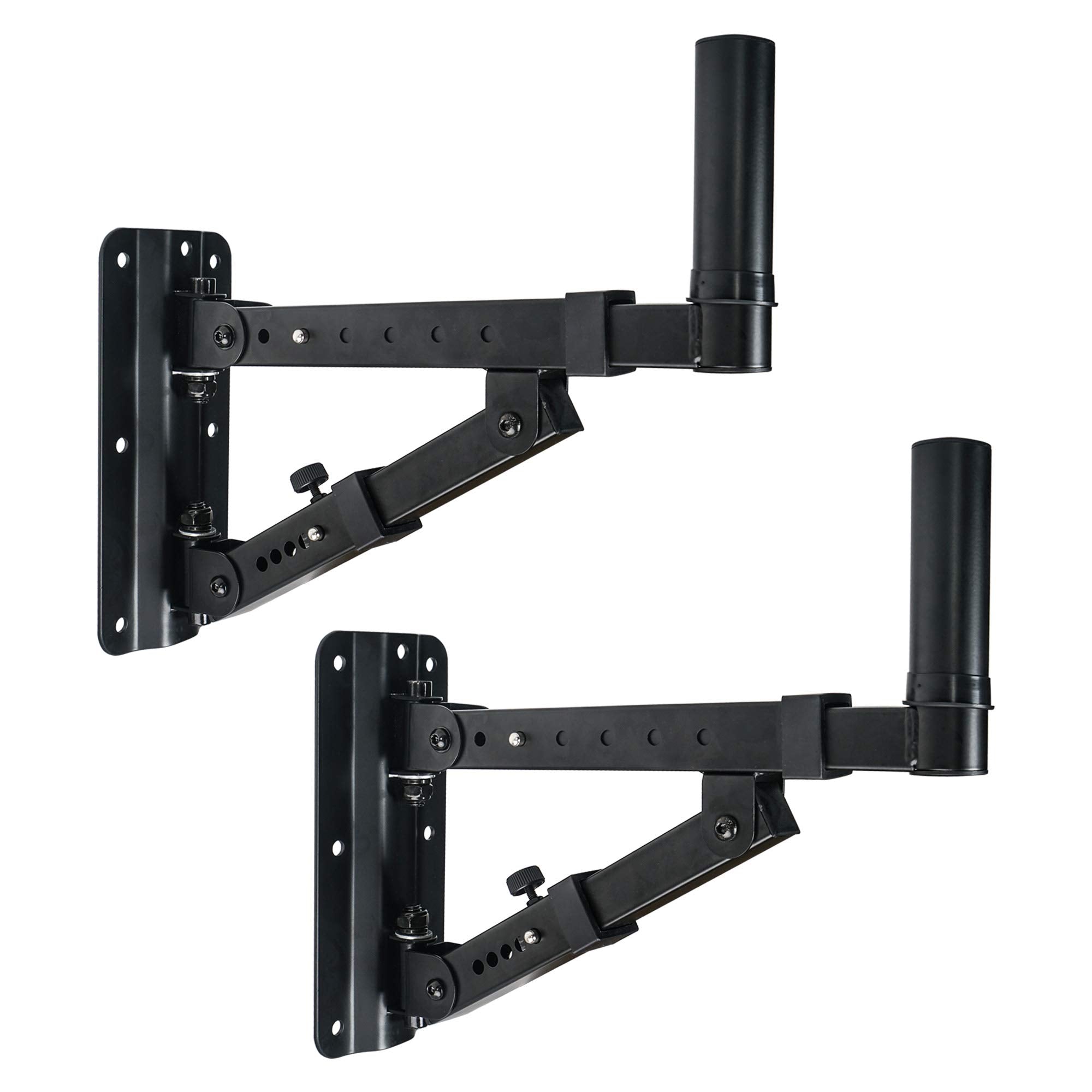 Sound Town 2 Pack Adjustable Wall Mount Speaker Brackets With 180 Degree Swivel (Stwsd 048B)