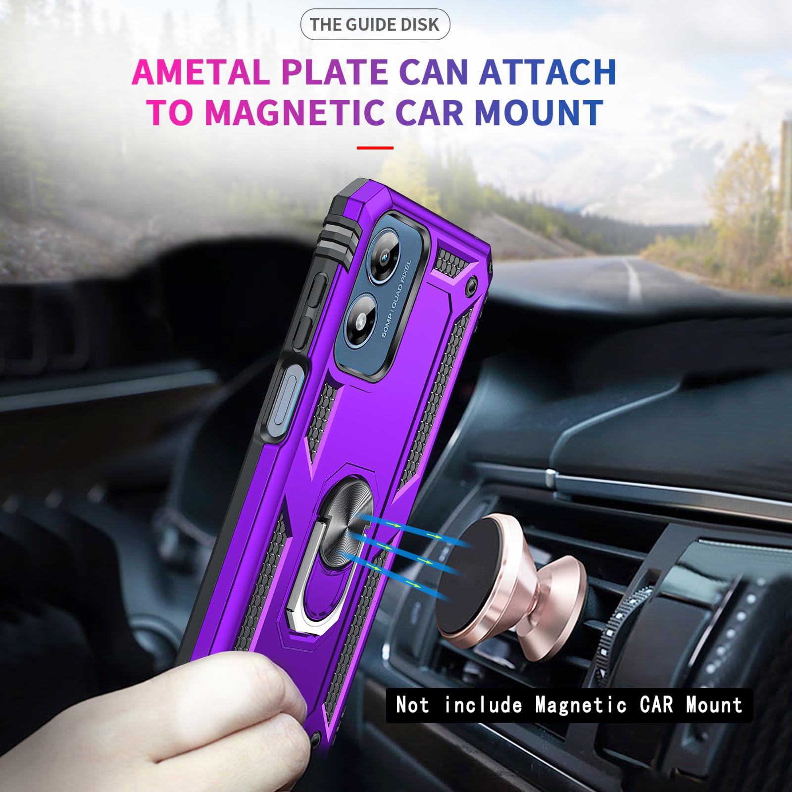 Leyi For Moto G Play 2024 Phone Case, Motorola G Play 2024 Case With Screen Protector And Camera Lens Protector, Military Grade