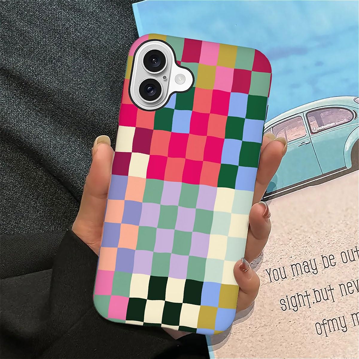 Seized Case Compatible With For Iphone 16,Colorful Checkerboard Phone Case For Girl Women Boy Men,Durable Protection Phone Case