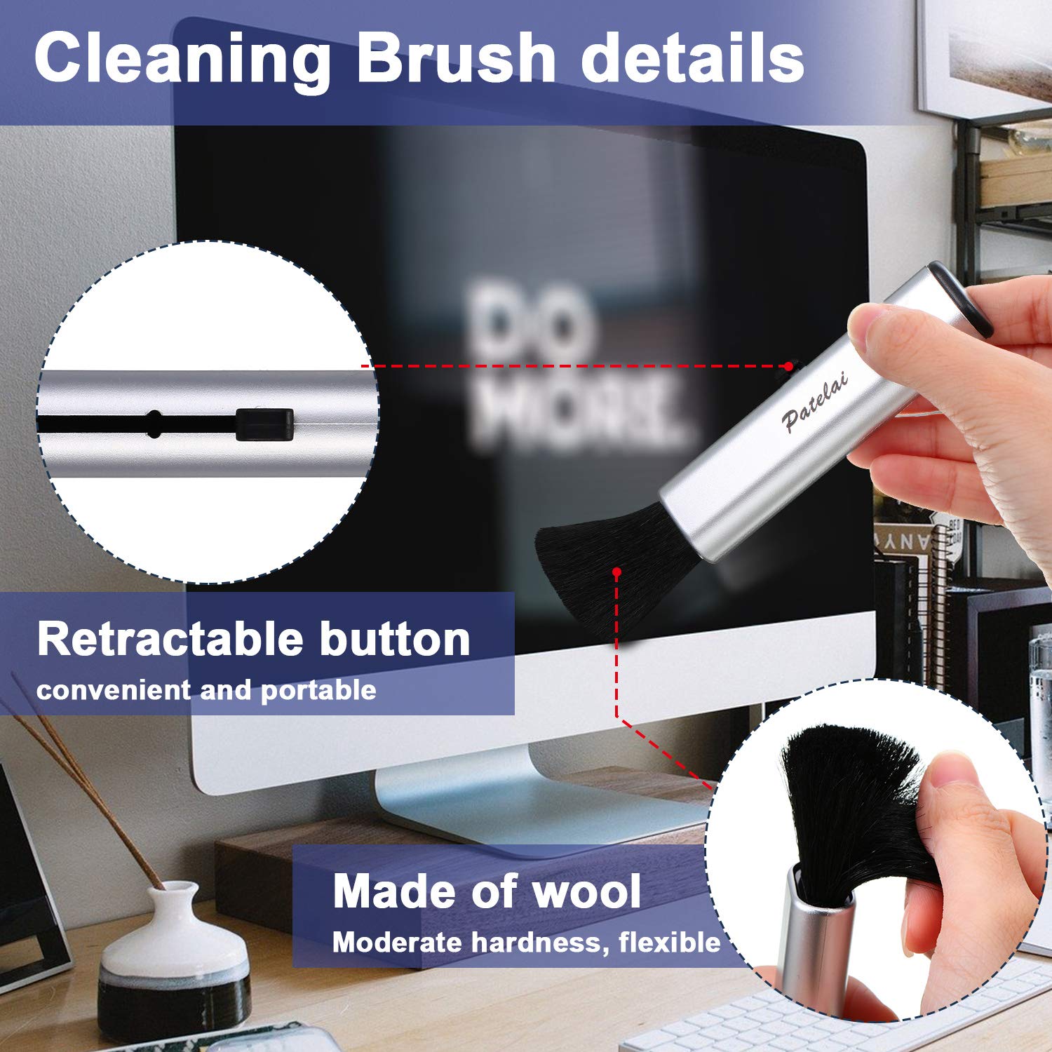 6 Pieces Portable Laptop Cleaning Brush Electronic Cleaning Brush Swipe Computer Brush For Laptops Keyboard Mobile Phones Camera