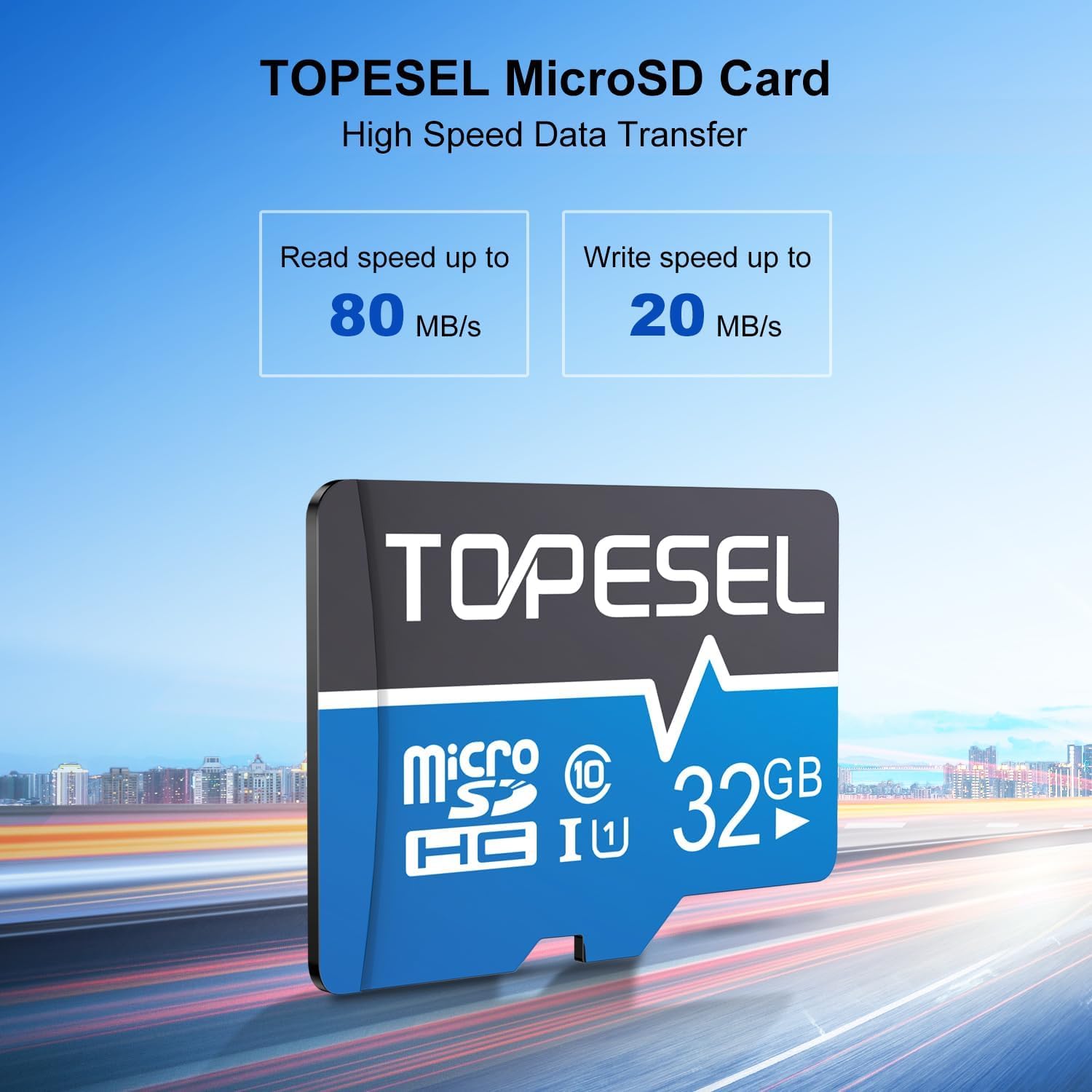 Topesel 32Gb Micro Sd Card 2 Pack Memory Cards Micro Sdhc Uhs I Tf Card Class 10 For Camera/Drone/Dash Cam(2 Pack U1 32Gb)