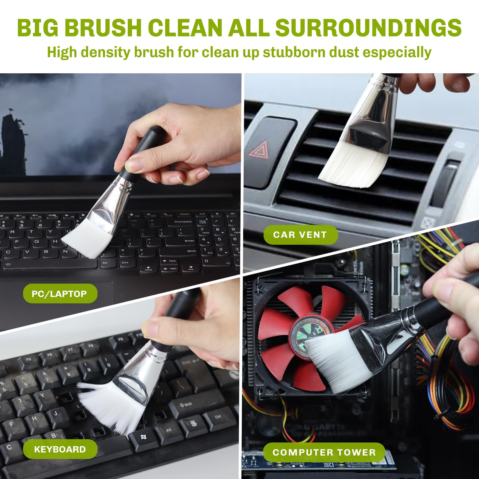 Famaster Compressed Air Duster & Mini Vacuum Keyboard Cleaner, Cordless Air Duster Canned Air Can, Electric Dust Spray, Keyboard