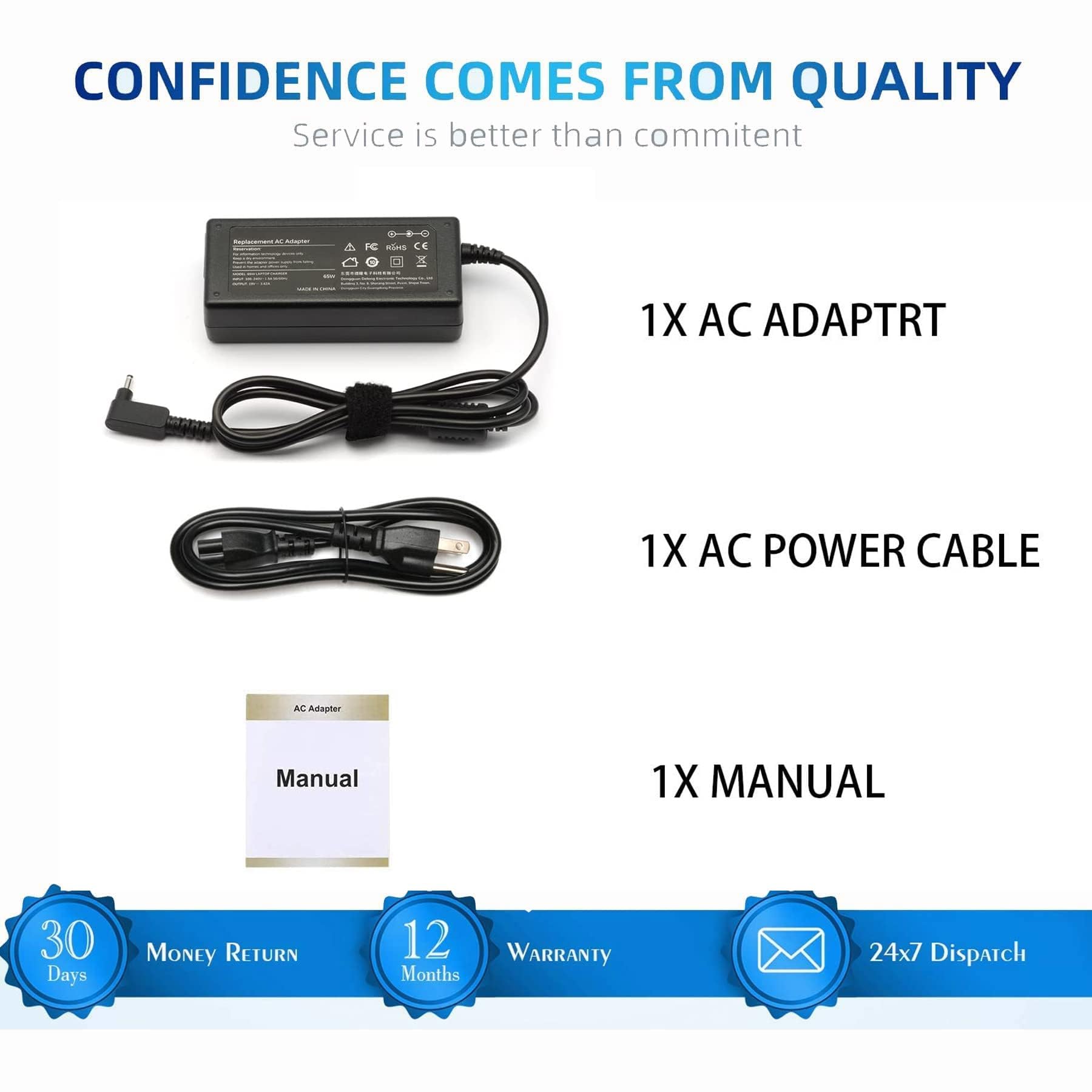 N15Q8 Laptop Charger For Acer Chromebook Cb3 Cb5 Cb3 431 Cb3 532 Cb5 132T 15 Cb3 131 Cb3 131 C3Sz C731 C720 C740 C738T Pa 1450 2