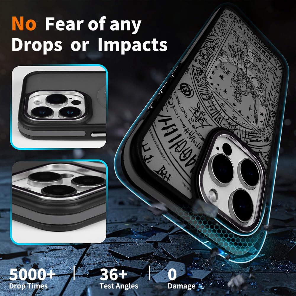 Daizag Magnetic Case For Iphone 16 Plus, [All-Around Shockproof Corners] [Compatible With Magsafe], Black Translucent Matte Cove