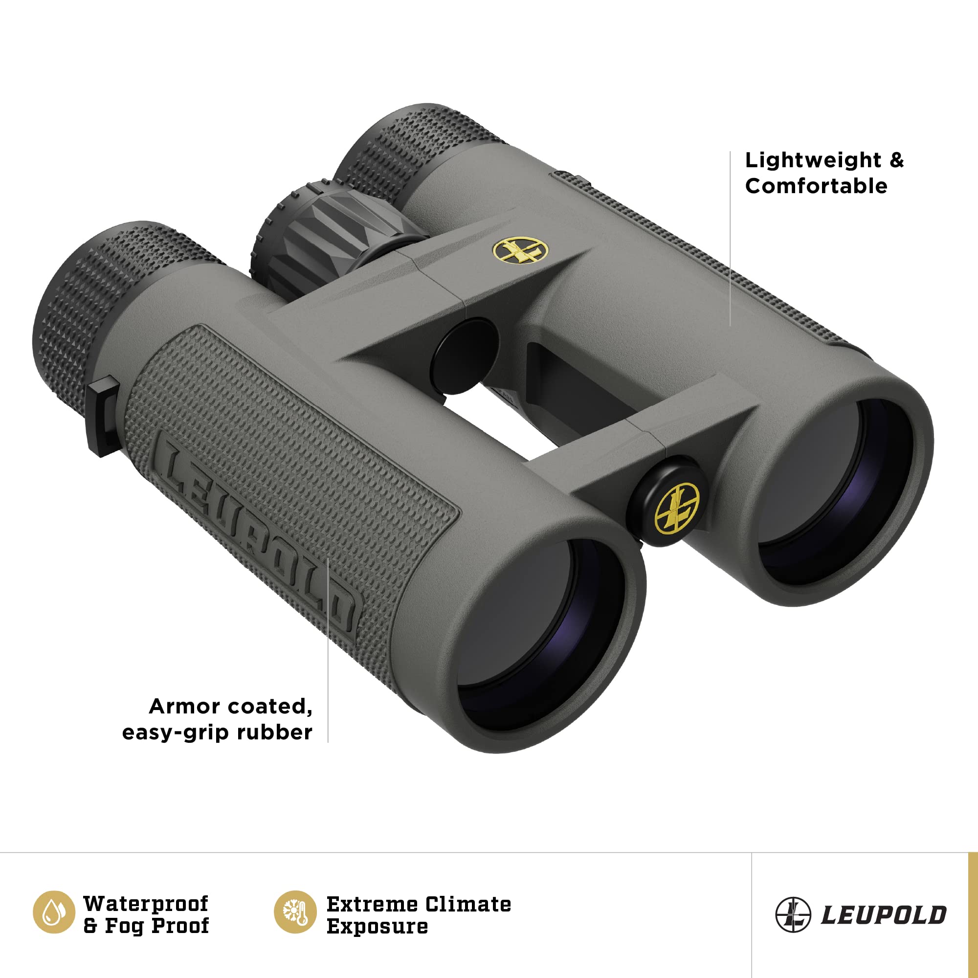 Leupold Bx 4 Pro Guide Hd Binoculars, 12X50Mm, Shadow Gray (172675)