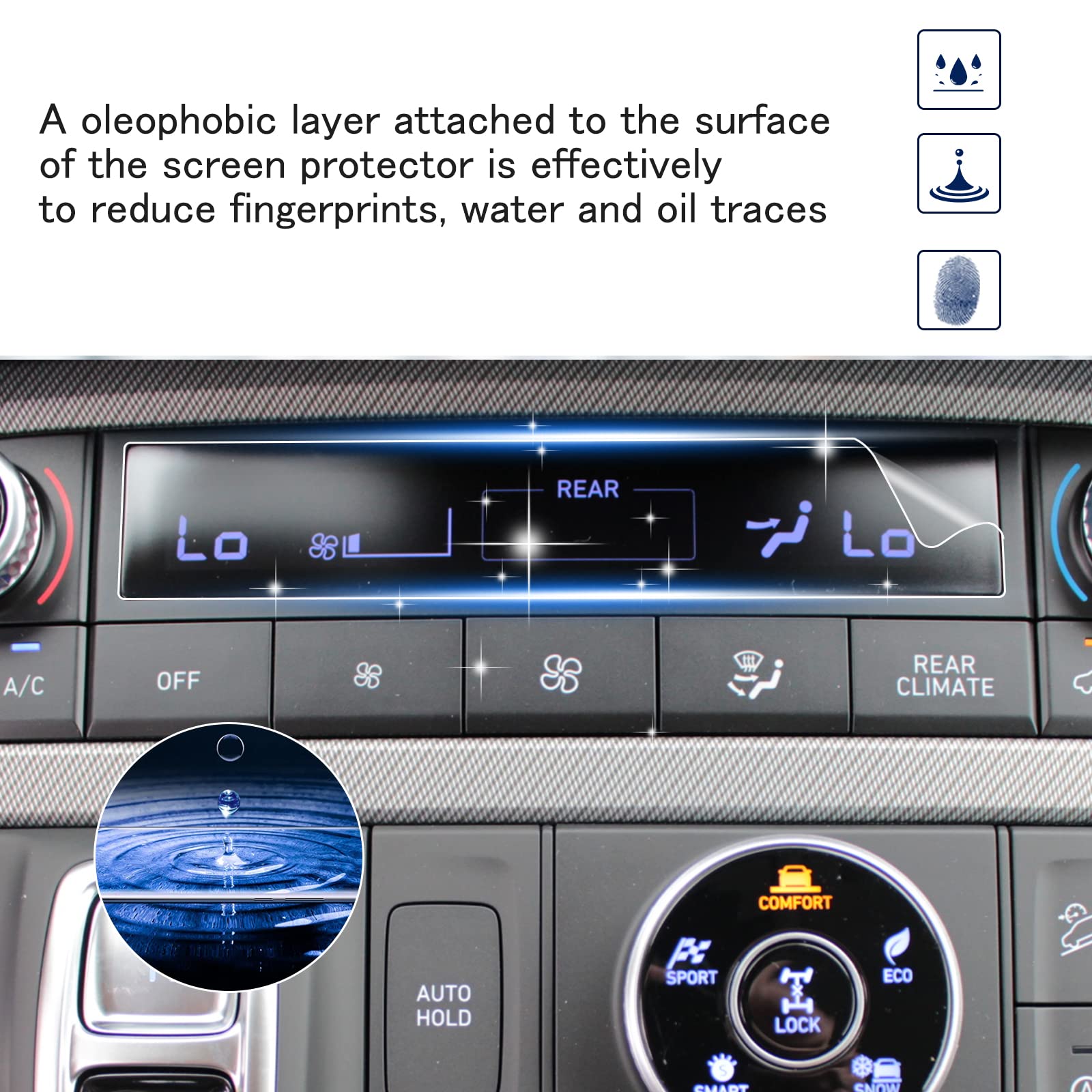 Shaohao For 2024 2025 Hyundai Palisade Screen Protector 2025 Palisade Ac Panel Screen Protector, For 2023 2024 2025 Hyundai Palisade Accessories (Sel/Xrt/Limited) Air Conditioner Screen Cover 2 Pcs