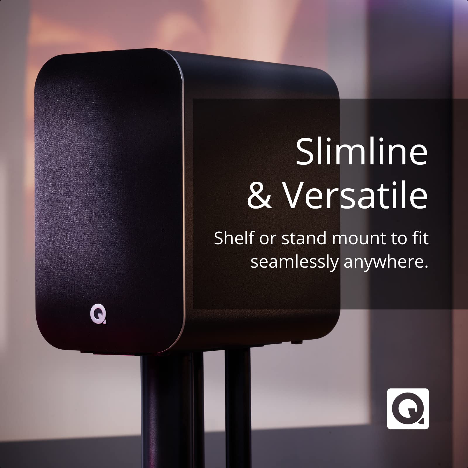 Q Acoustics M20 Bluetooth Speakers - HD Wireless Music System, 0.9" Tweeter, 4.9" Mid Bass, White
