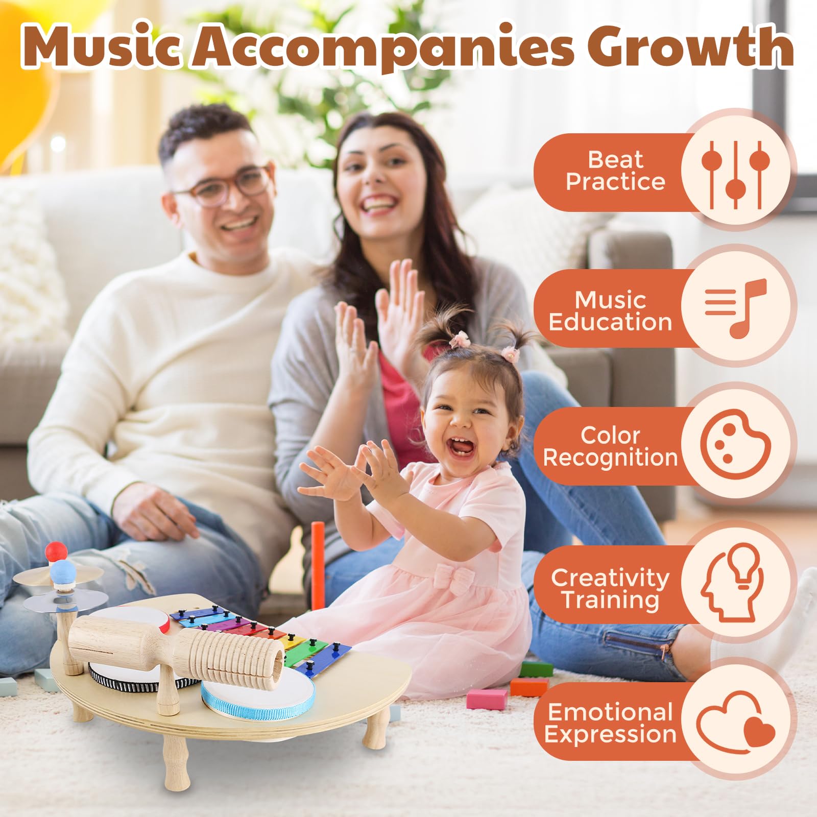 Ranming Xylophone 8 Notes Glockenspiel Xylophone,9 In 1 Wooden Xylophone ,Xylophones Instrument Music Teaching Xylophone Music T