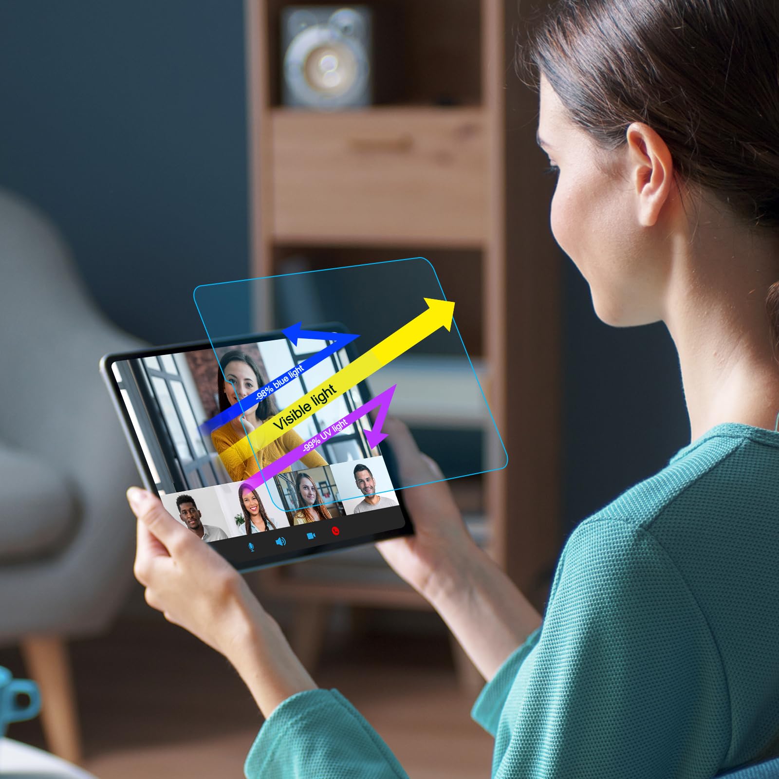 2 Pack   Blue Light Blocking Screen Protector Compatible With Ipad Pro 11 Inch 2022&2021&2020&2018 (4Th/3Rd/2Nd Gen), Anti Blue