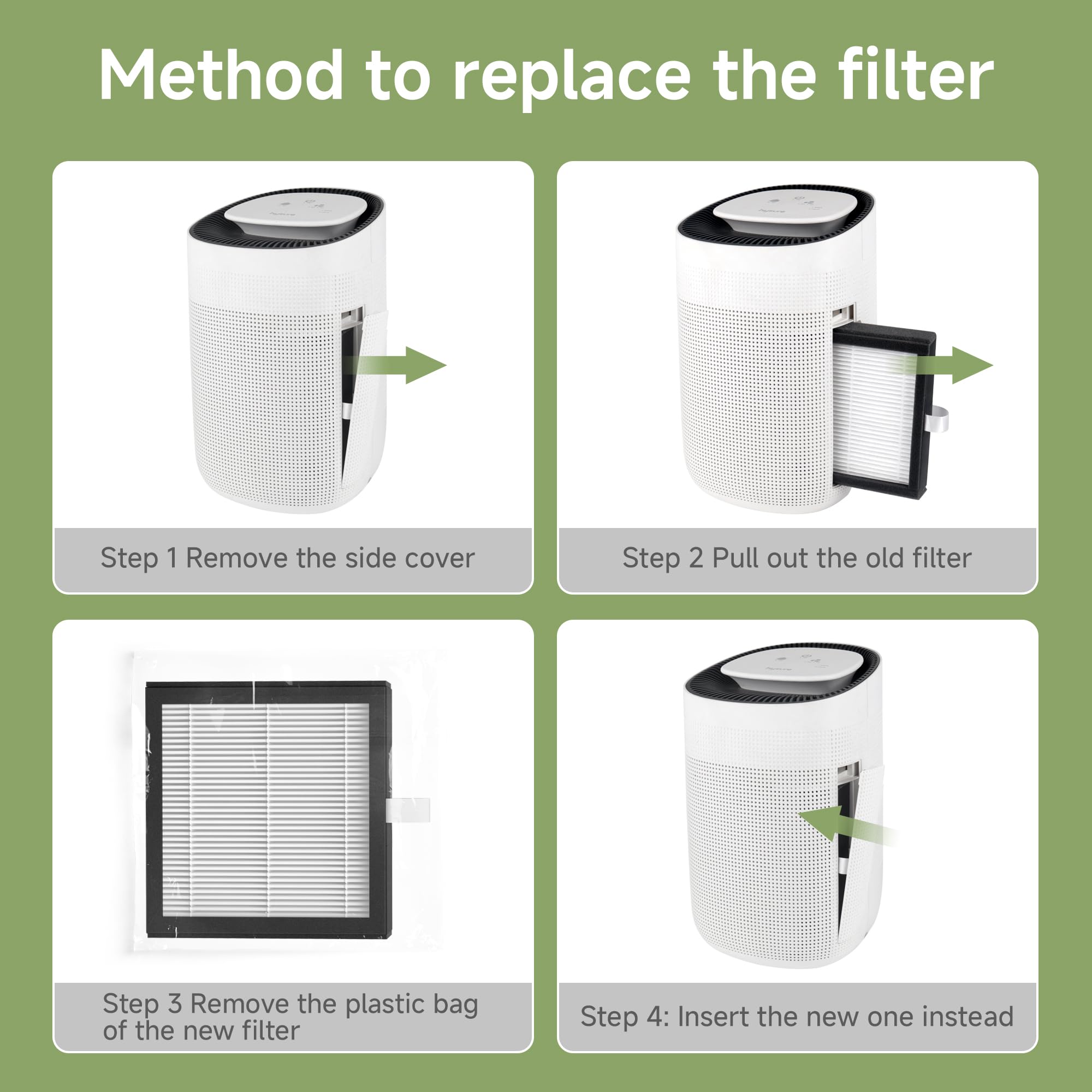 Xbww 6 Packs H13 True Hepa Replacement Filter Compatible With Tenergy Sorbi Dh02 1000Ml Air Dehumidifier And Air Cleaner Purifie