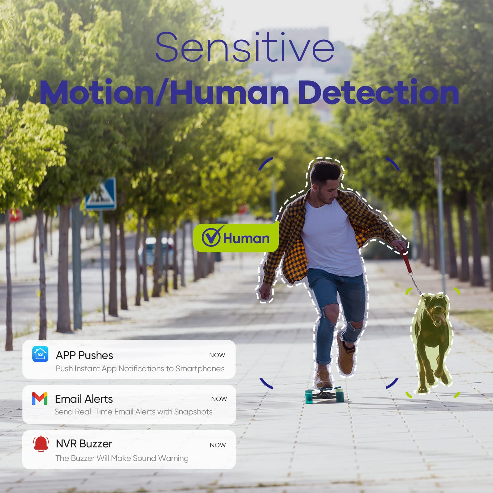 Sannce 8Ch 4K Poe Home Security Camera System, 4Pcs Wired 3Mp Outdoor Poe Cameras, 3Mp 8 Channel Nvr Security System With 1Tb Hdd For 24/7 Recording, Smart Playback, Instant Email Alert With Images