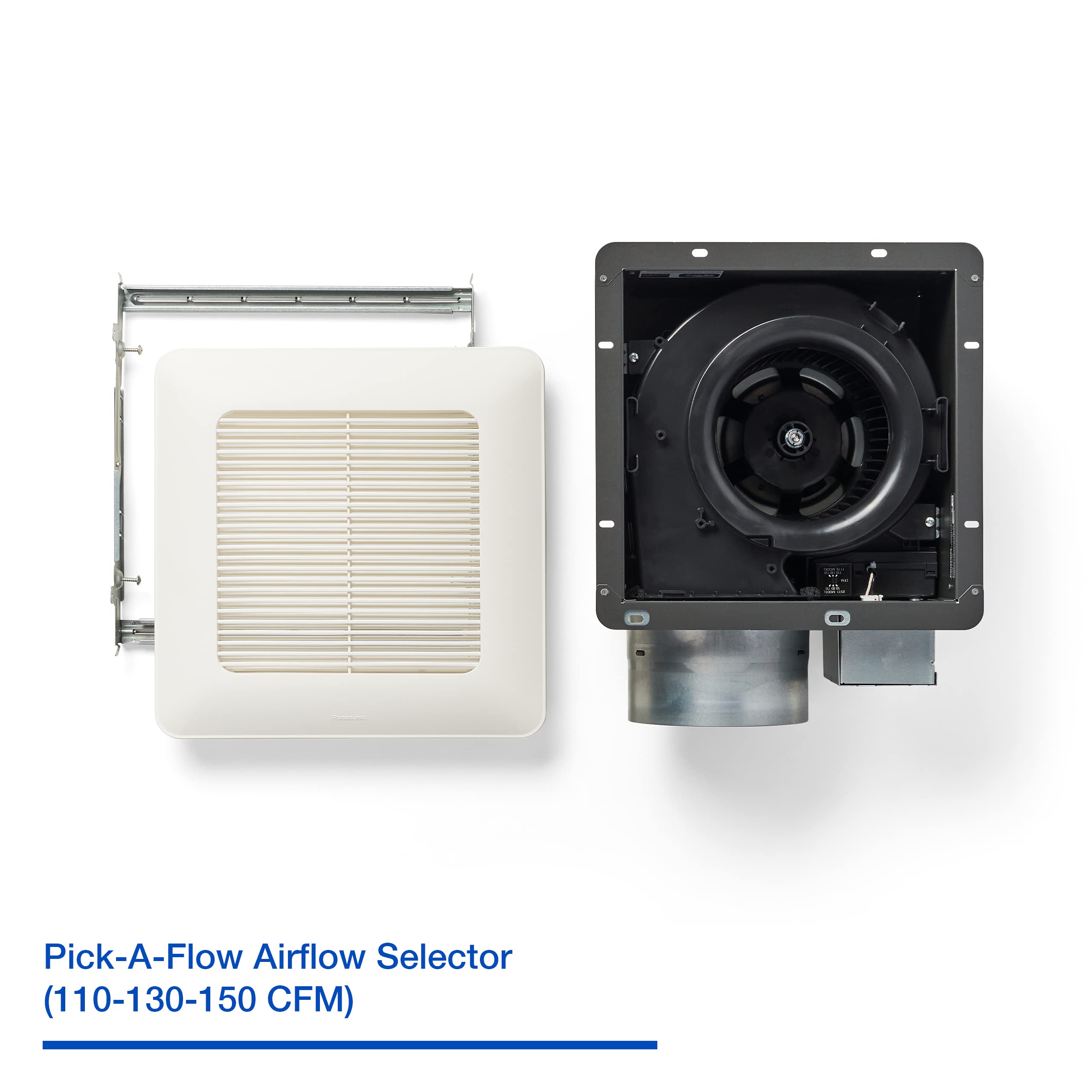 Panasonic Fv 1115Vq1 Whisperceiling Dc Ventilation Fan, 110 130 150 Cfm,With Smartflow And Pick A Flow Airflow Technology And Fl