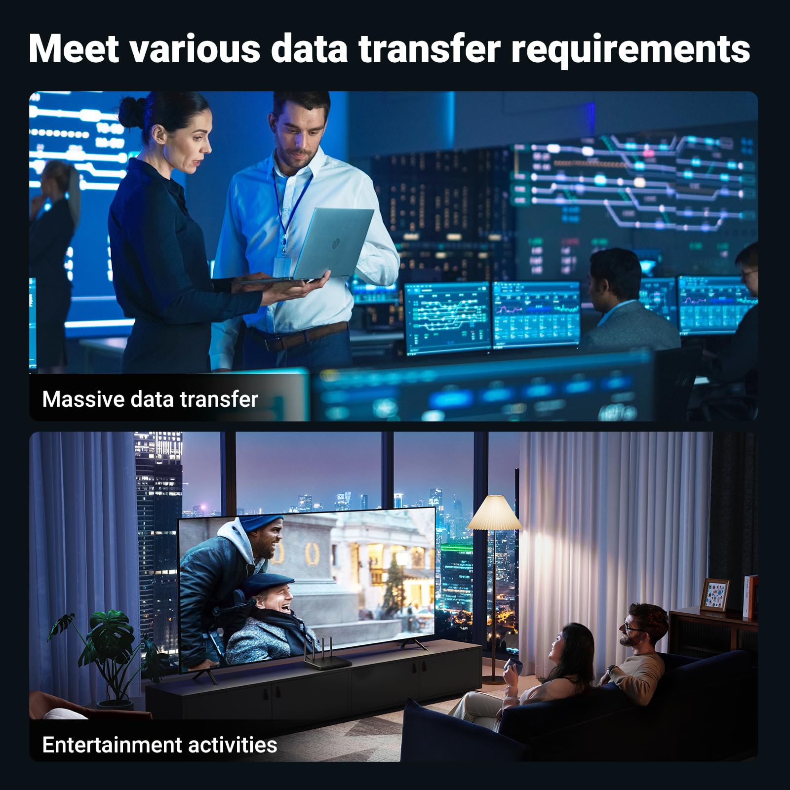 Ugreen Ethernet Cable 25Ft, Cat 8 Ethernet Cable With 40Gbps 2000Mhz High Speed, Shielded Heavy Duty Flat Internet Cable Compati