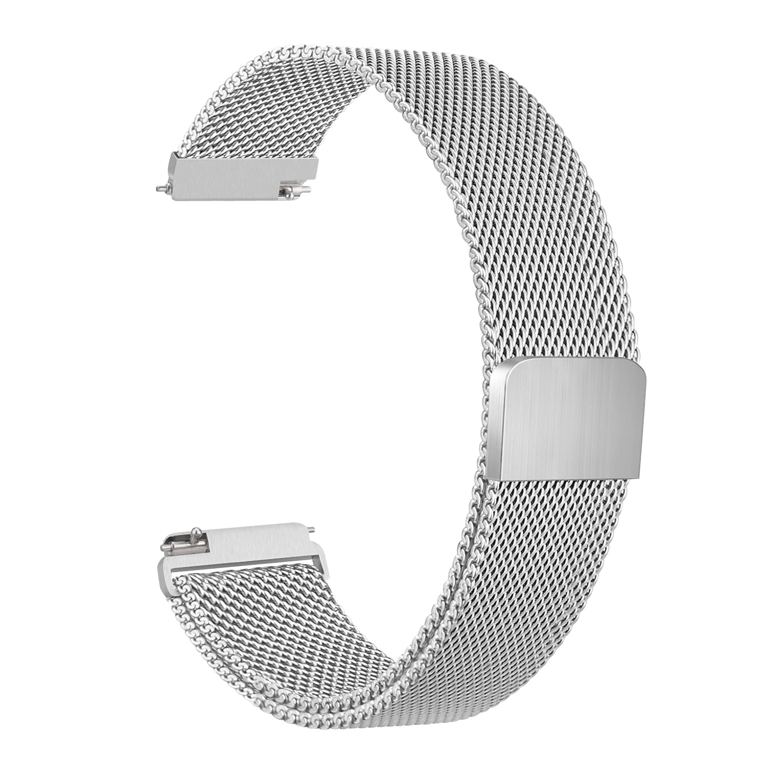 Yiled Metal Watch Bands 20Mm 22Mm Quick Release Watch Strap, Stainless Steel Mesh Replacement Strap For Men Women (22Mm, Silver)