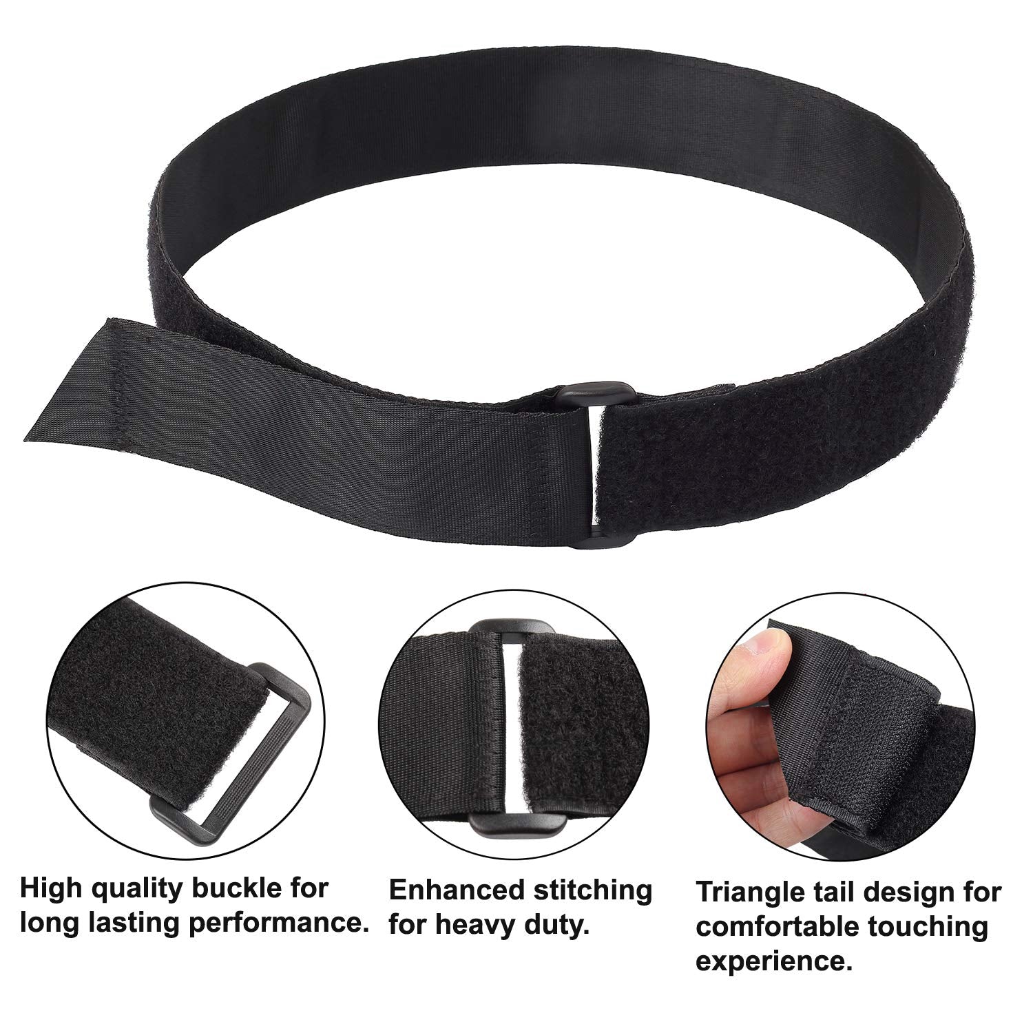 Ayaport Cinch Straps 2'' X 20''  6Pack Sturdy & Reusable Hook And Loop Covered With Nylon Webbing Securing Buckle Straps For All