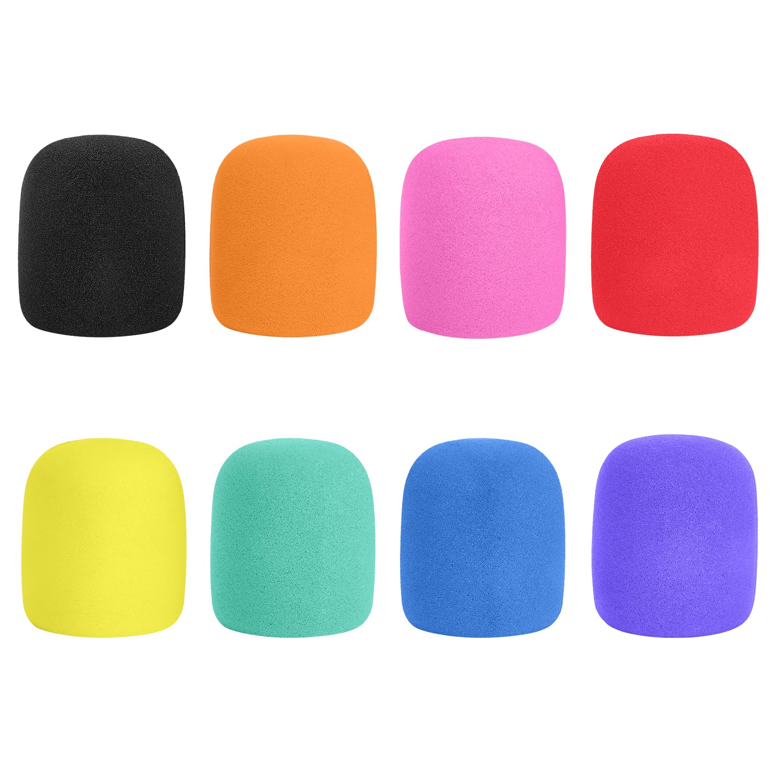 Chromlives Colorful Microphone Cover Microphone Windscreen Foam Cover Top Grade 8 Pack