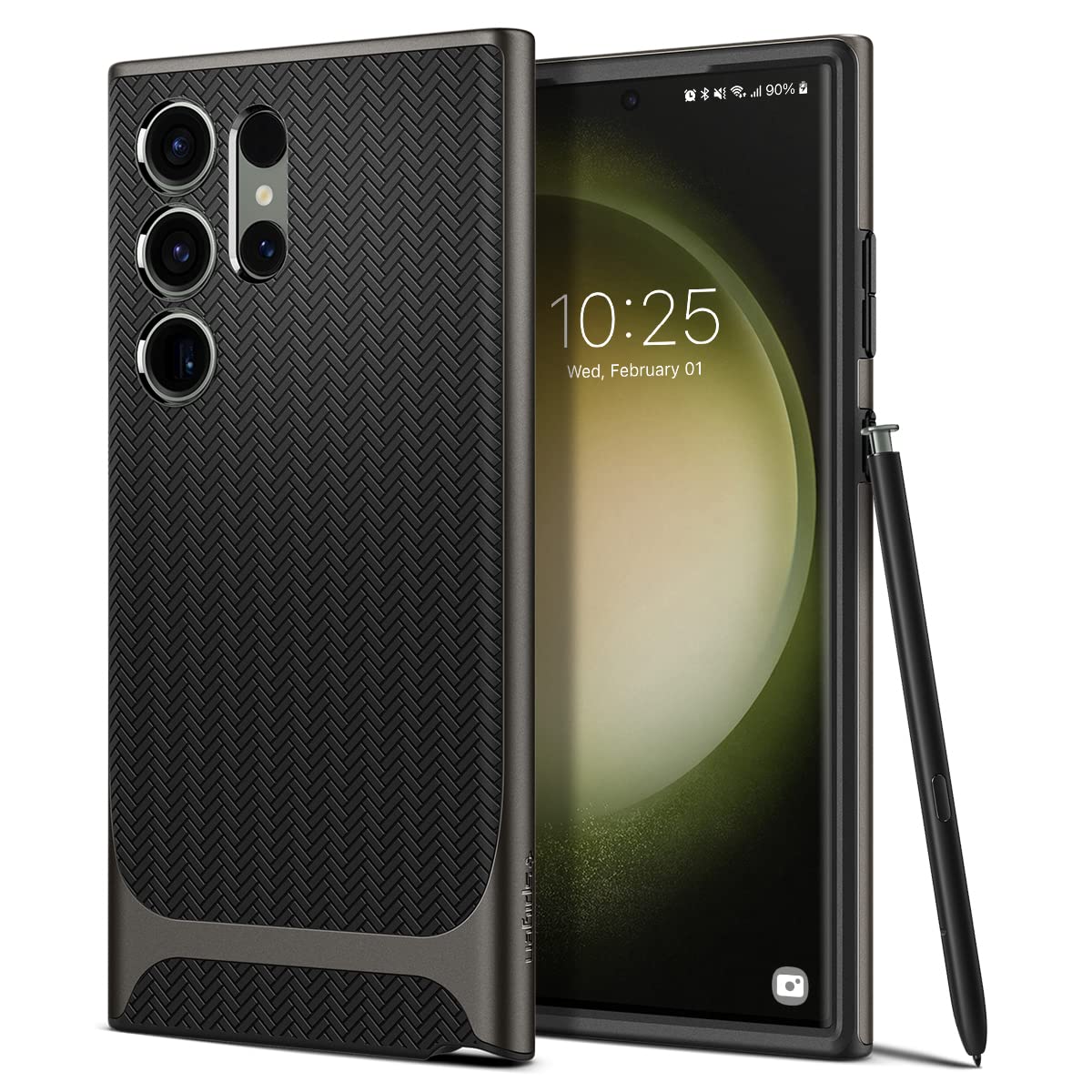 Spigen Neo Hybrid Designed For Galaxy S23 Ultra Case (2023)   Gunmetal