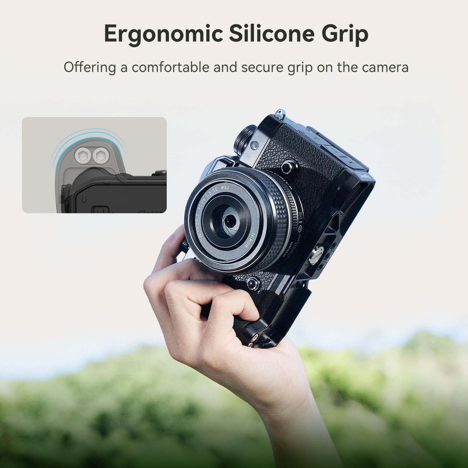 Smallrig Z F Handgrip L-Shape Grip For Nikon With Ergonomic Silicone Grip, Built-In Quick-Release Plate For Arca For Quickly Swi