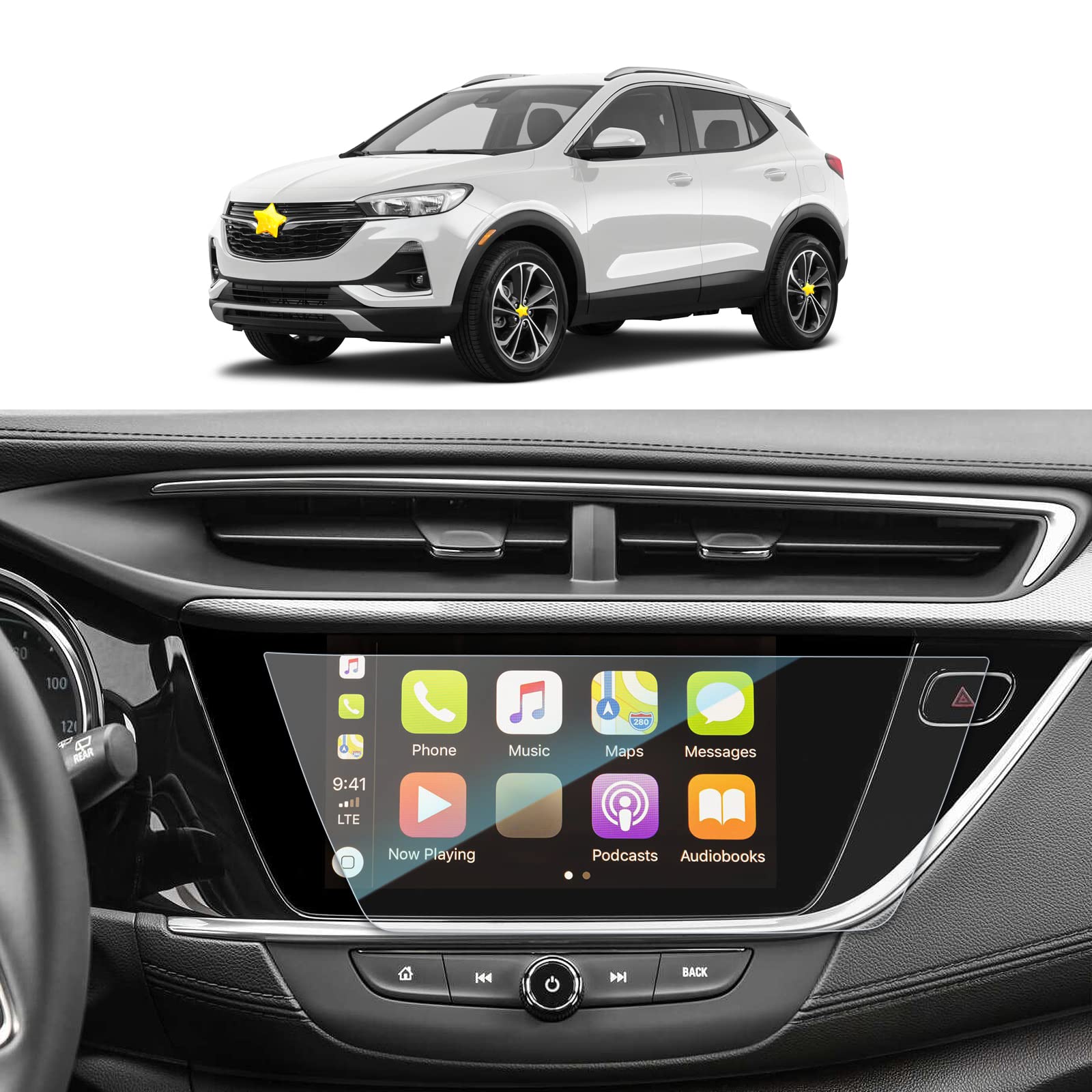 Sktu Screen Protector For 2020 2022 2023 Buick Encore Gx Navigator Display Buick Encore Gx 2023 Accessories Tempered Glass Anti Scratch Hd Clear