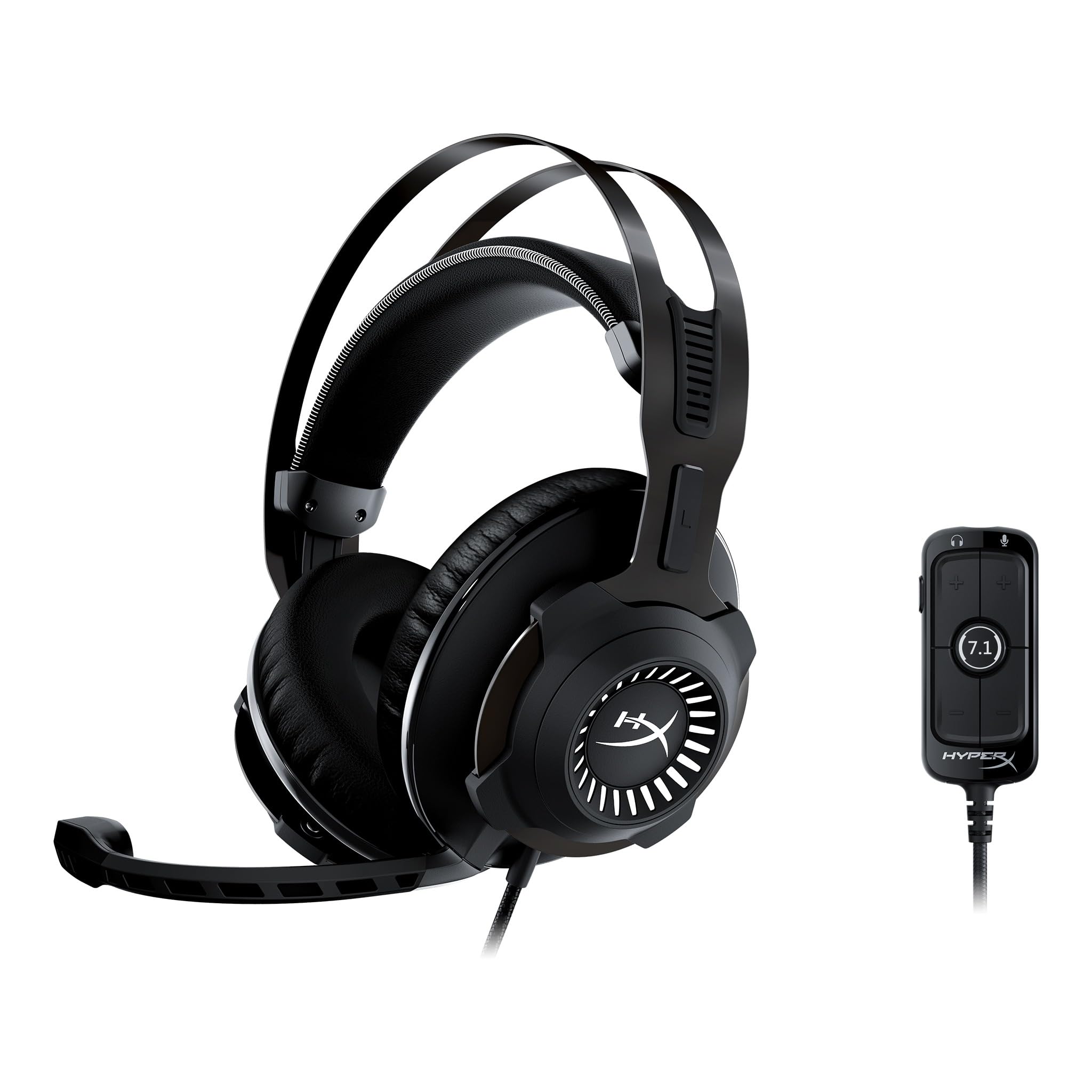 HyperX Cloud Revolver - Gaming Headset with HyperX 7.1 Surround Sound, Signature Memory Foam, Premium Leatherette, Steel Frame, 