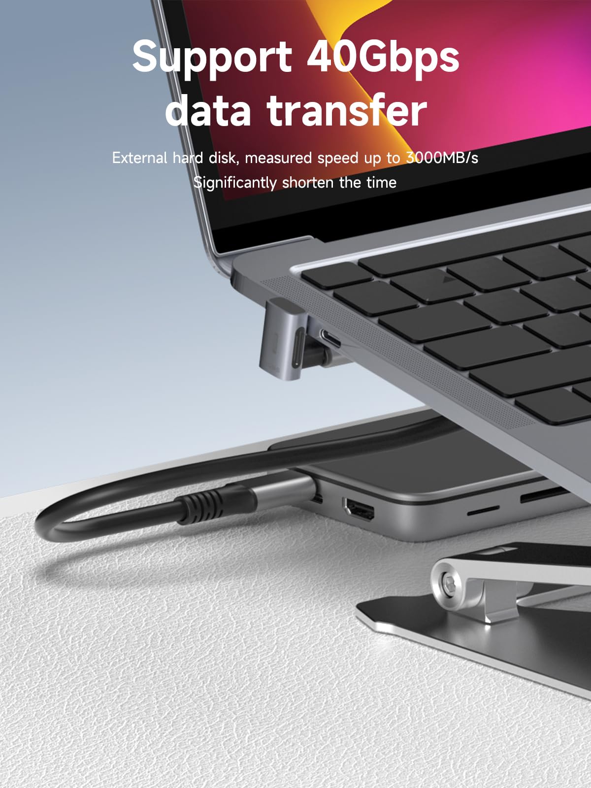 Hagibis 240W 40Gbps 8K Usb C Adapter, Usb-C Male To Female Adapter, Usb4 Connecter For Thunderbolt 4/3, Rog Ally, Steam Deck, Sw