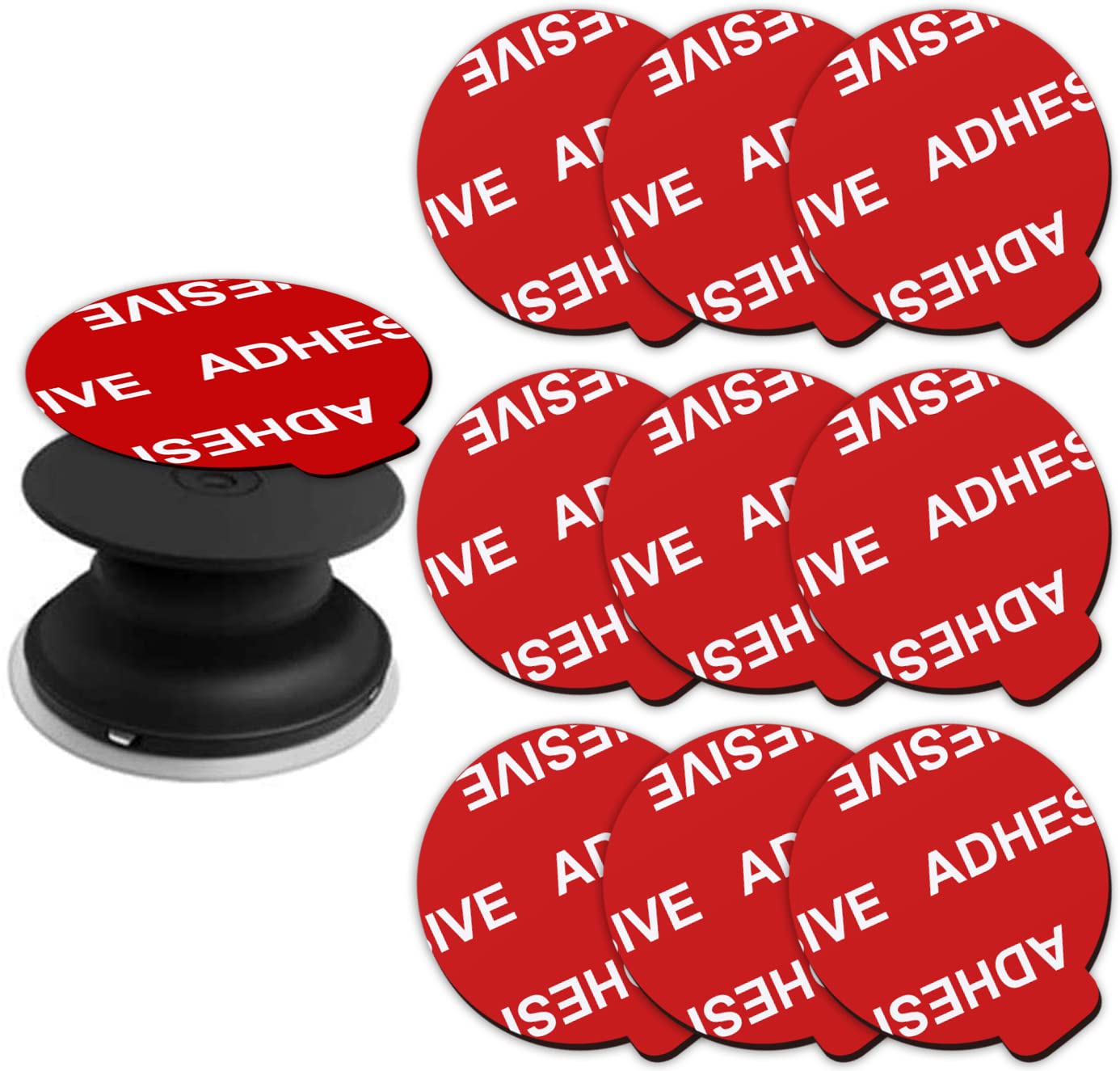 Very High Bond Sticky Adhesive, Azxyi 9 Pack Adhesive Replacement For Socket Base, 1.4 Inches Double Sided Sticker Tapes For Pho