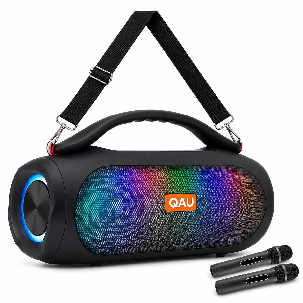 QAU Portable Bluetooth Speaker, 125W Peak, Loud Sound, IPX6 Waterproof