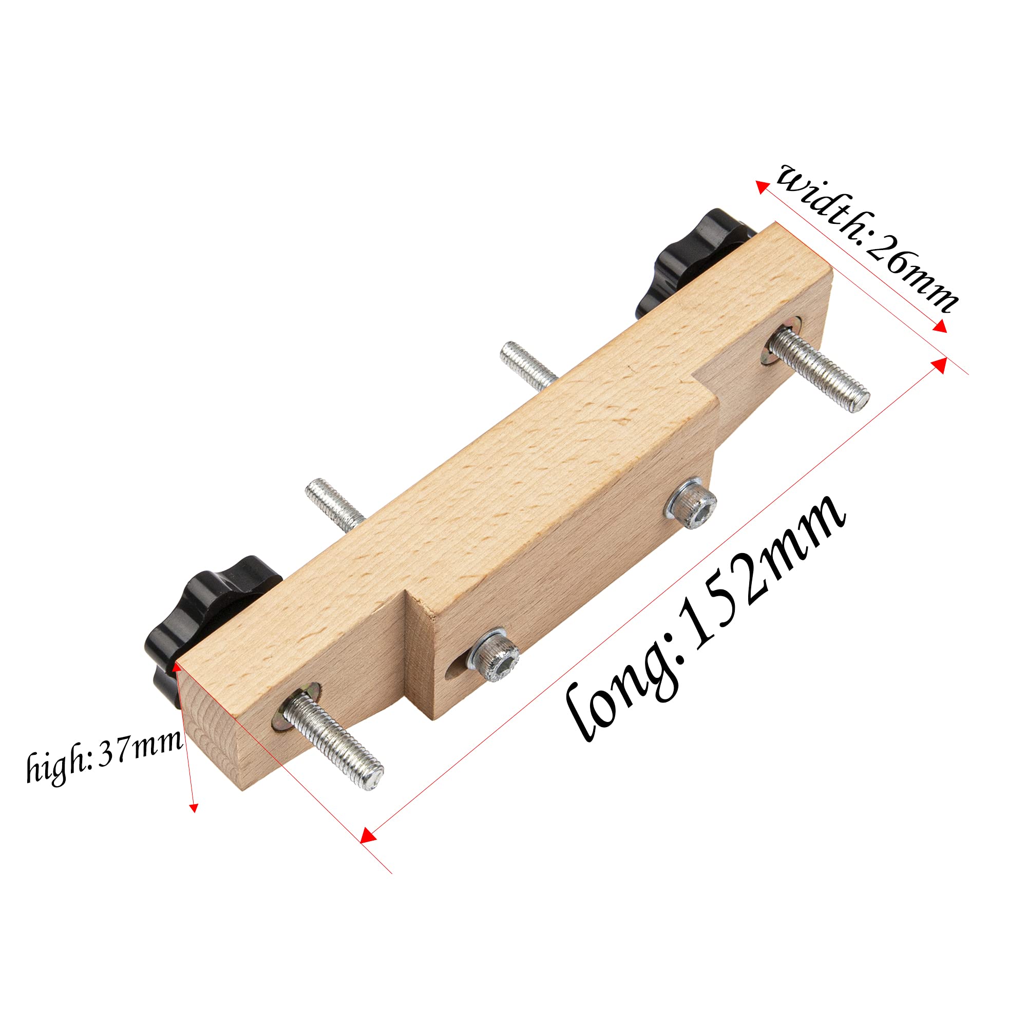 1Set Yootones Solid Maple Guitar Bridge Clamp With Cork Gasket L Wrench Compatible With Classical/Acoustic Guitar Accessory Luth