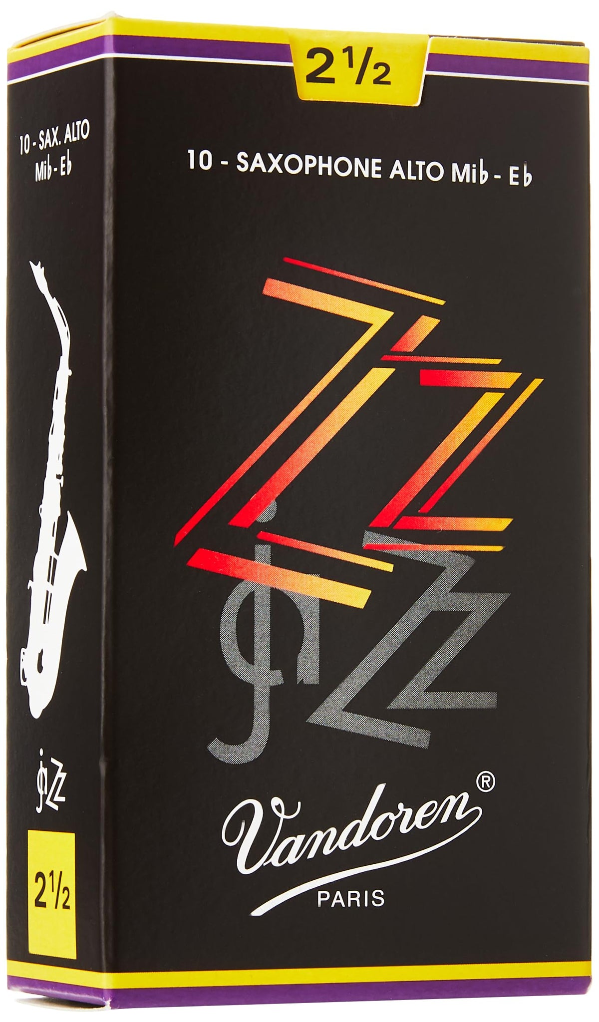 Vandoren Sr4125 Alto Sax Zz Reeds Strength 25 Box Of 10