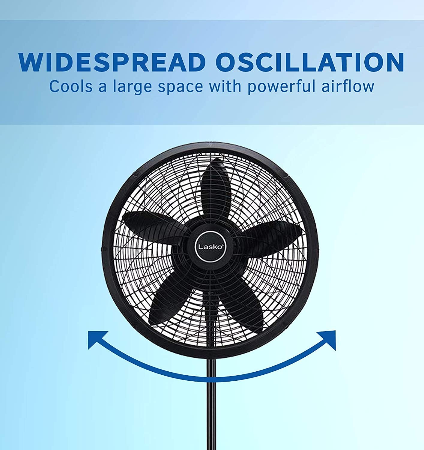 Lasko 18 In. Adjustable Elegance And Performance Pedestal Fan, Black 18''/Black