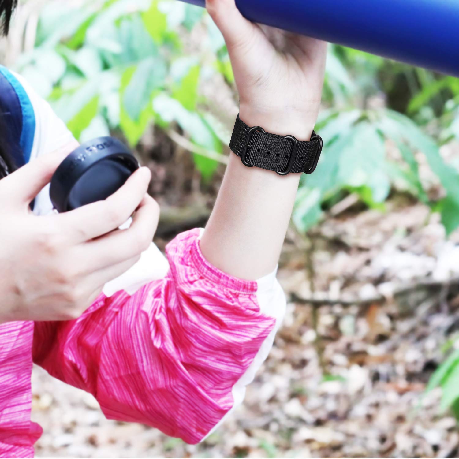 Fintie Bands Compatible With Galaxy Watch 42Mm / Gear Sport, 20Mm Soft Nylon Replacement Strap Band With Adjustable Closure Comp