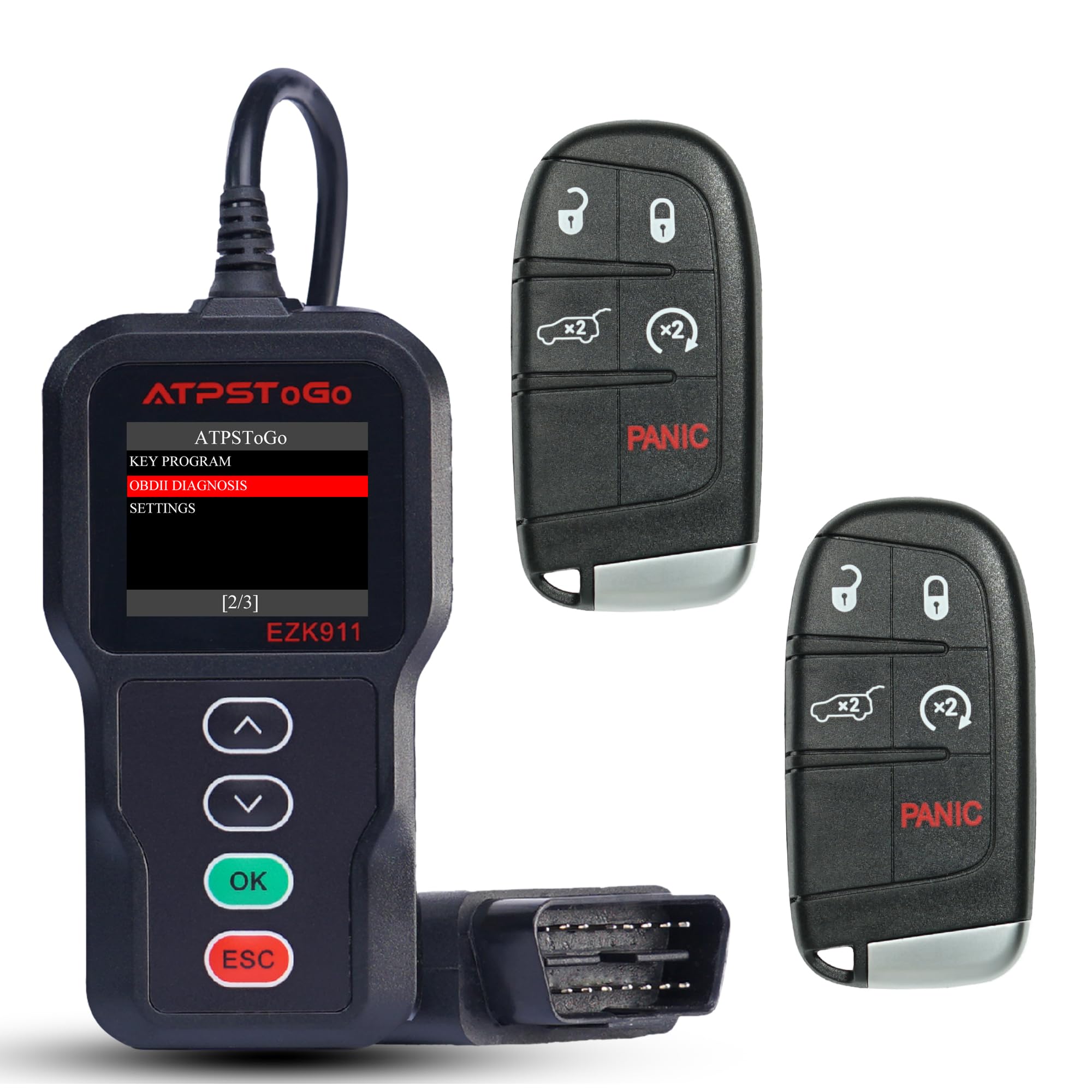 Atpstogo Diy Key Fob Replacement Fits For 2014 2015 2016 2017 Dodge Durango/Jeep Grand Cherokee 5 Buttons Keyless Entry Remote C