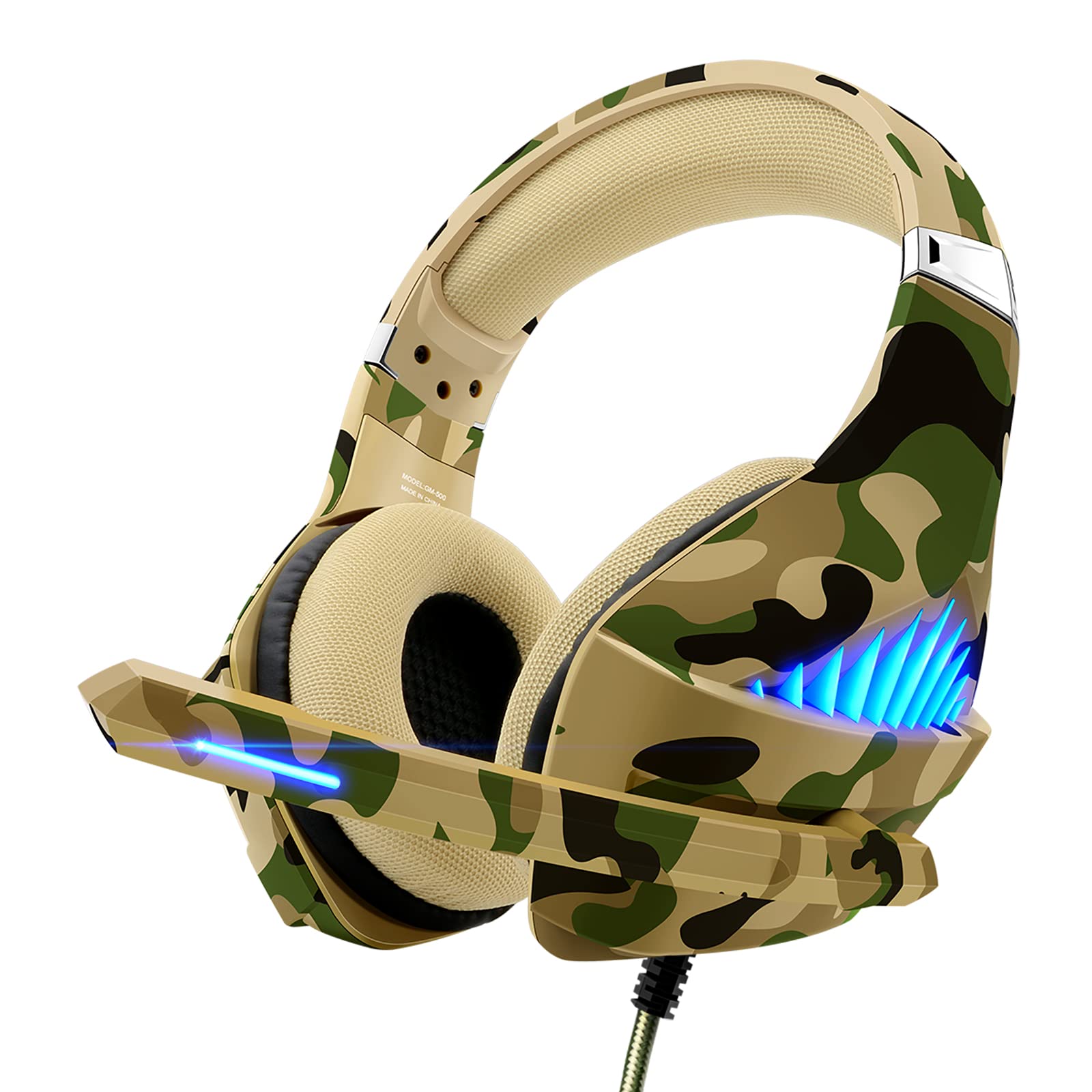 Tatybo Gaming Headset For Ps5 Ps4 Xbox One Switch Pc With Noise Cancelling Over Ear Stereo Bass Surround Sound Gaming Headphone  Camo