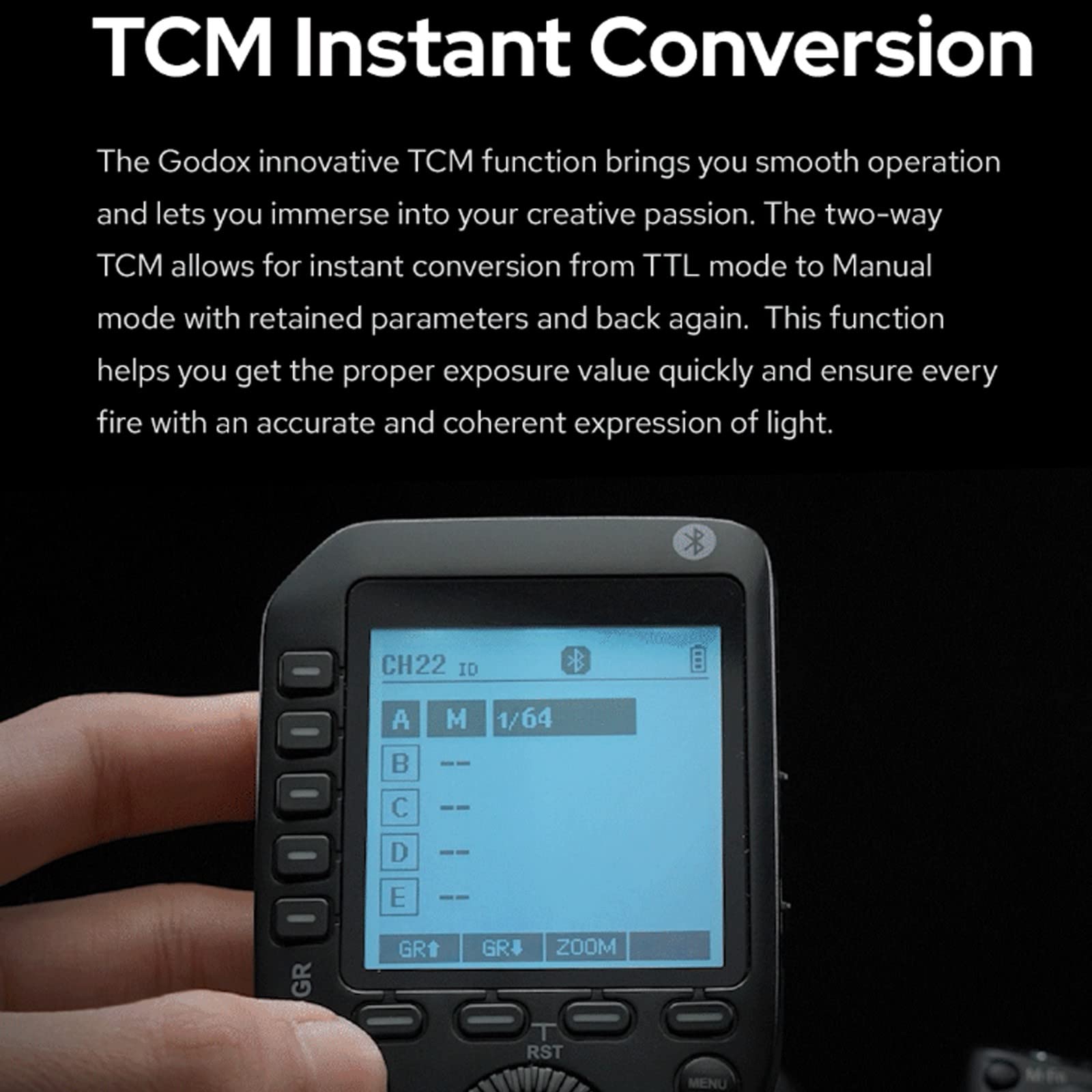 Godox Xproii Xproii C Xproiic Flash Trigger For Canon, Godox Flash Wireless Transmitter Ttl 2.4G Hss 1/8000S Bluetooth Connectio