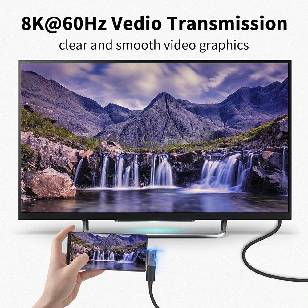 GodSpin USB C Angle Adapter 40Gbps [2 Pack] 90 Degree Type C Male to Female, 8K@60Hz Right Angle Extension for Laptop, Tablet, Smartphone