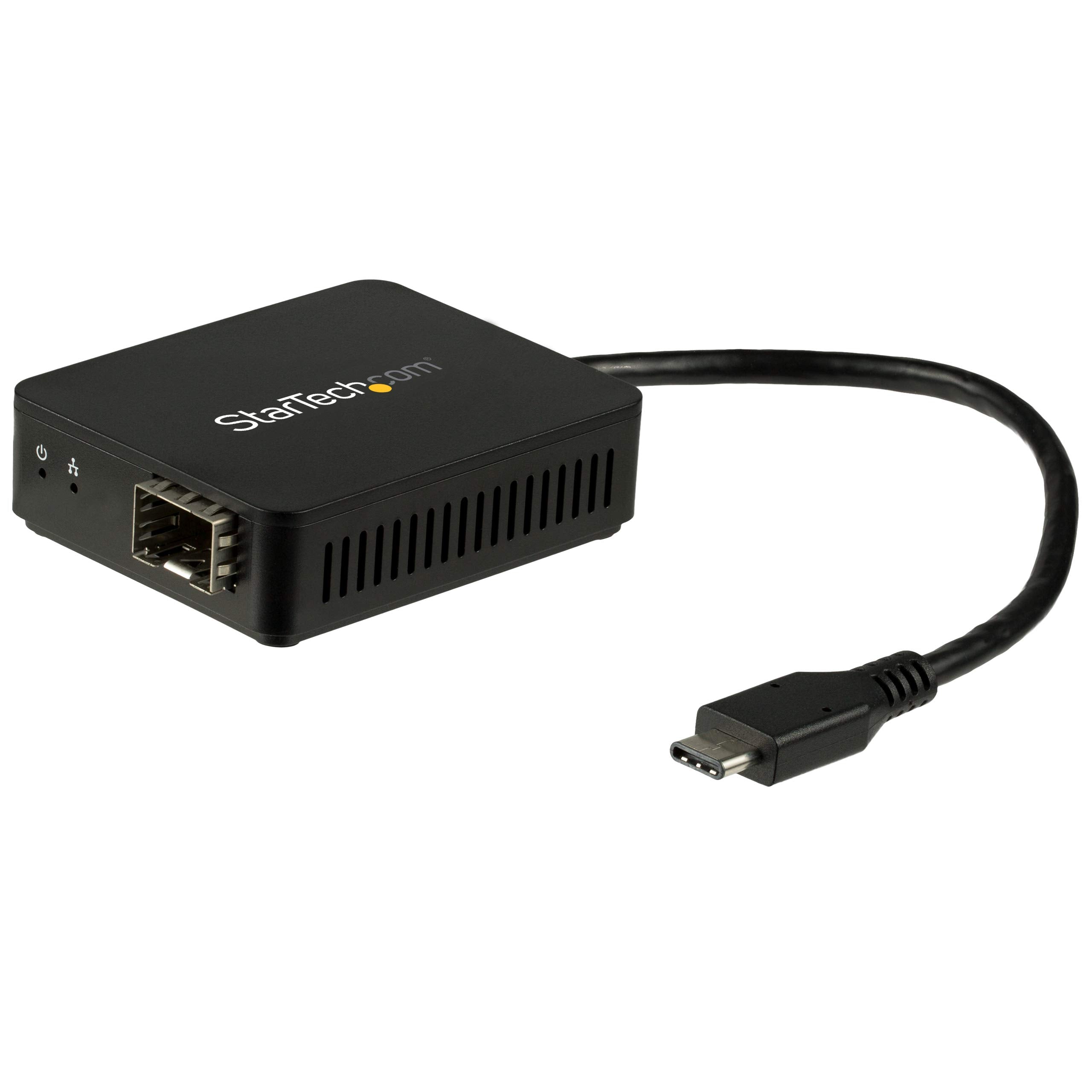 StarTech.com USB C to Fiber Optic Converter - Open SFP - 1000BASE-SX/LX - Windows / Mac / Linux - USB Ethernet Adapter - USB Net